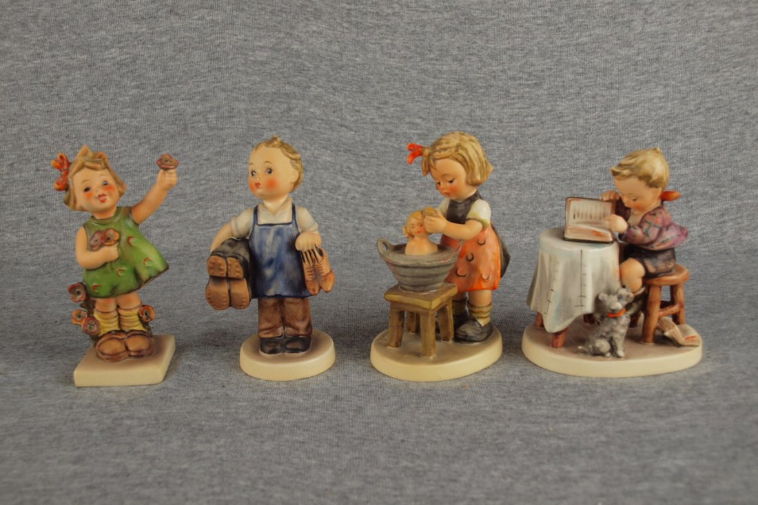 Hummel lot of 4 figures - Doll Bath, Spring Cheer, Bo