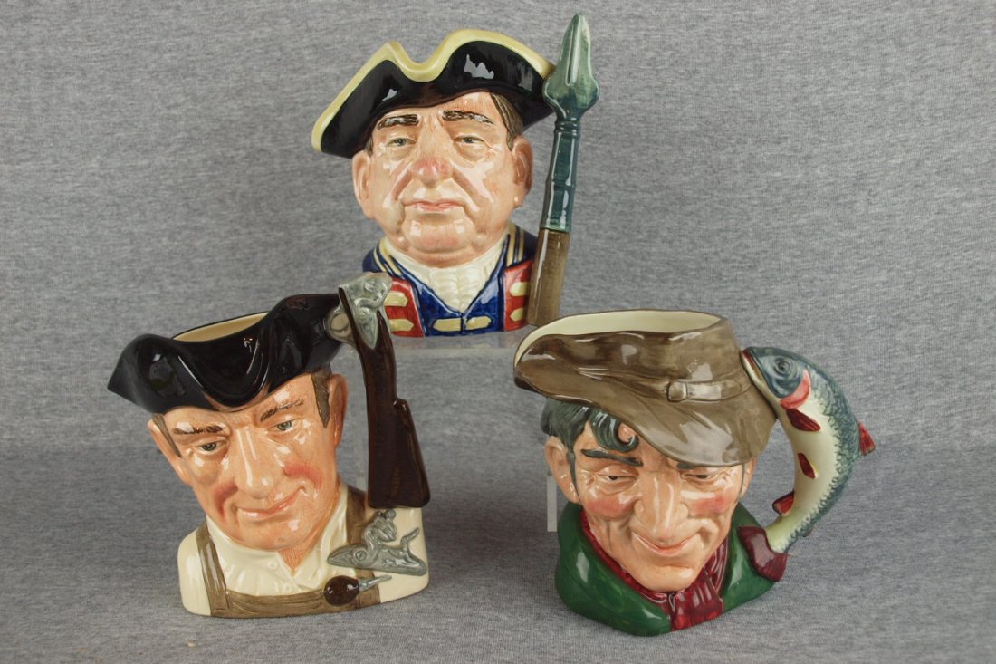Royal Doulton lot of 3 toby jugs - Gunsmith D6573, 