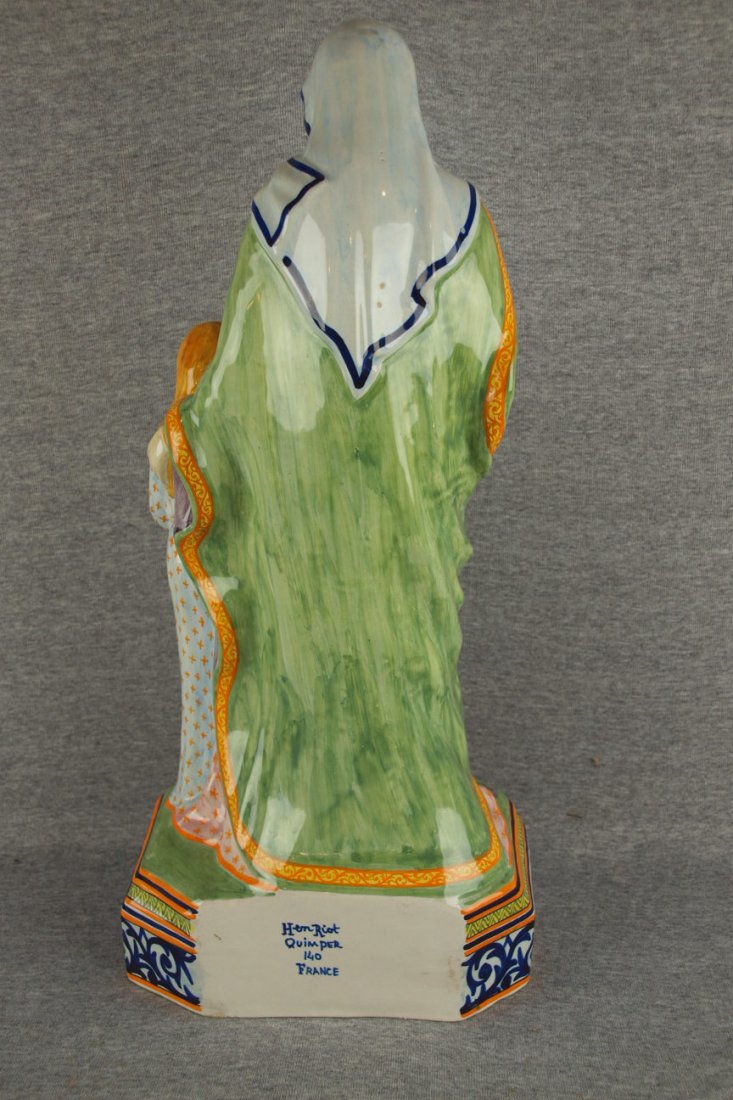 Henriot Quimper St. Anne with girl figure, 20", rare - 2