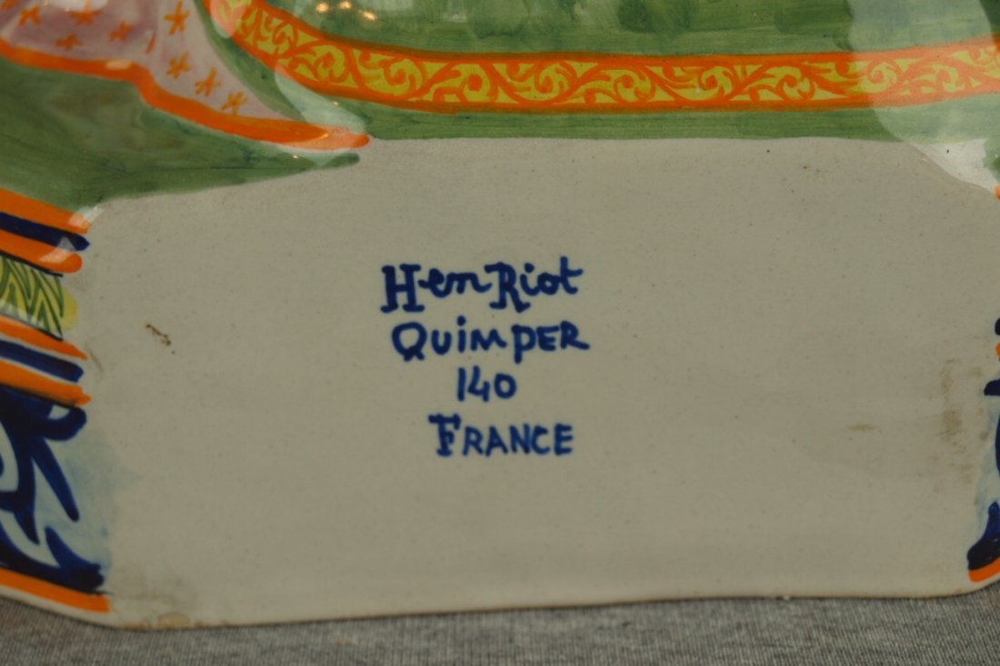 Henriot Quimper St. Anne with girl figure, 20", rare - 3