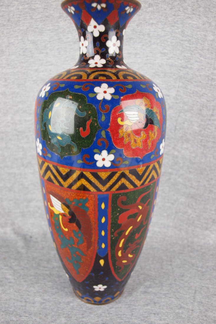 Early Cloisonne' vase, 14 1/4" - 2