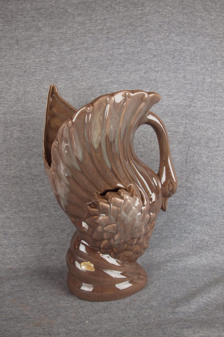 1950's Modern Retro TV lamp of swan, no lamp, 12" 