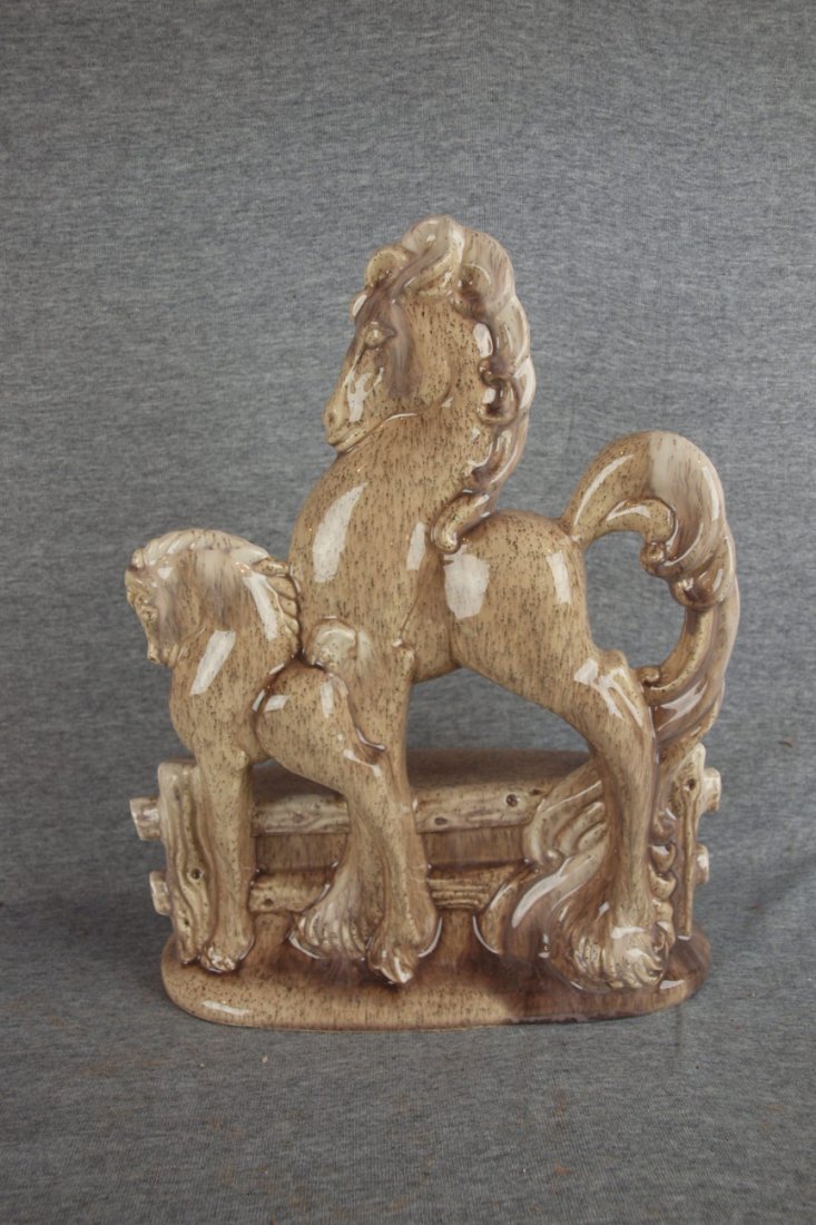 1950's Modern Retro TV lamp of horse and colt, no la