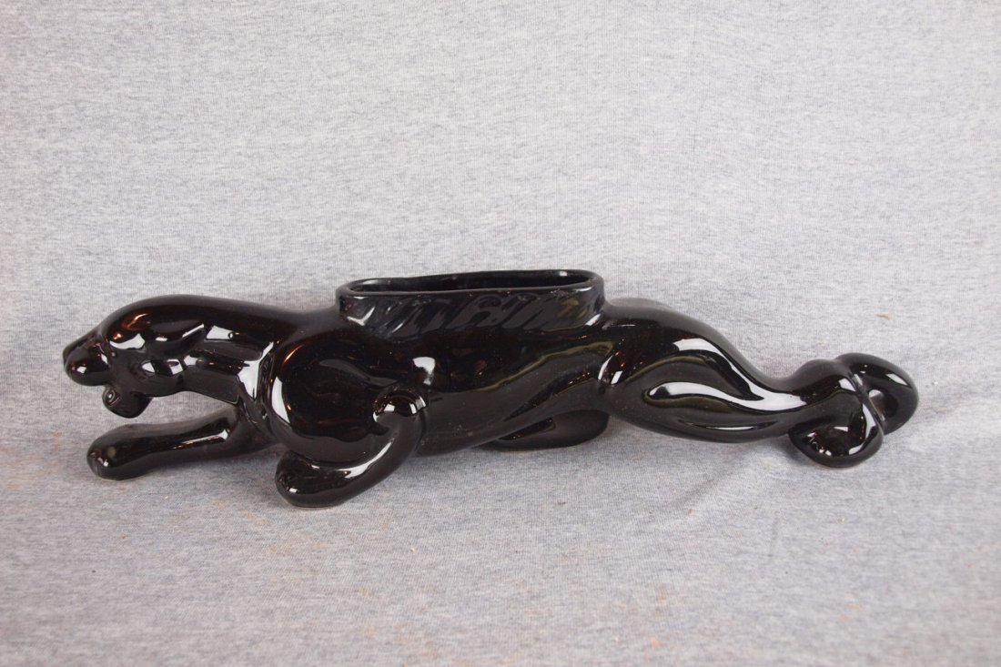 1950's Modern Retro TV lamp of black panther, no lamp