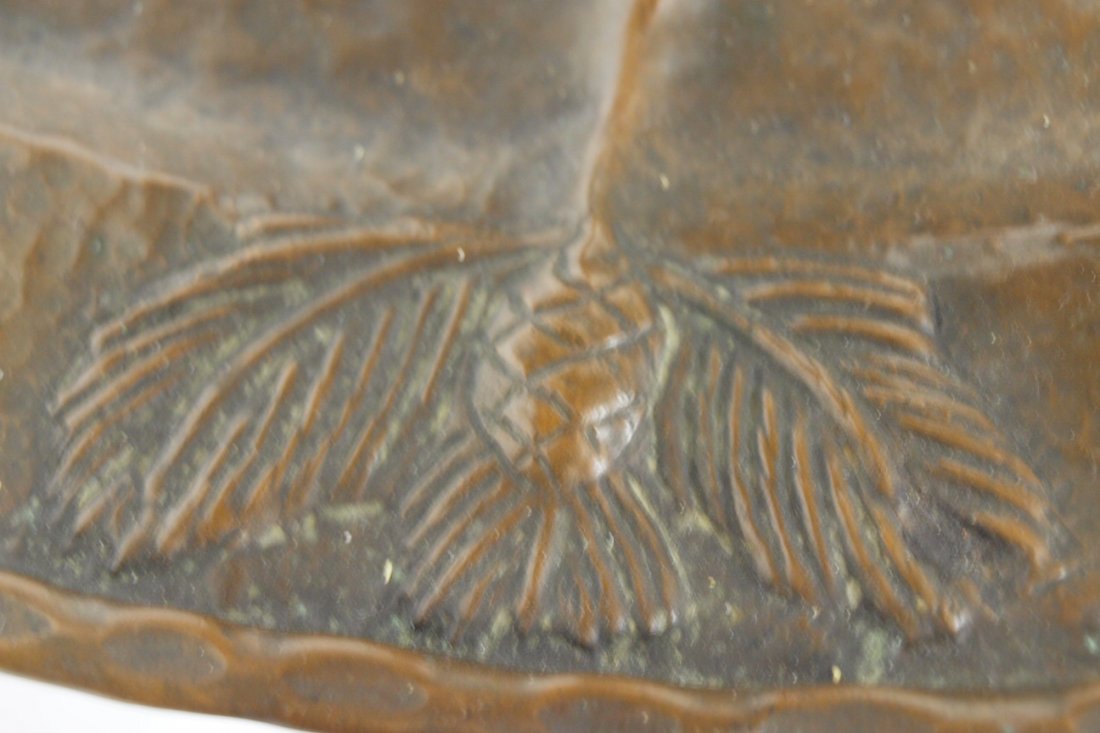 Charles Eaton (attributed) rare hammered copper floo - 10