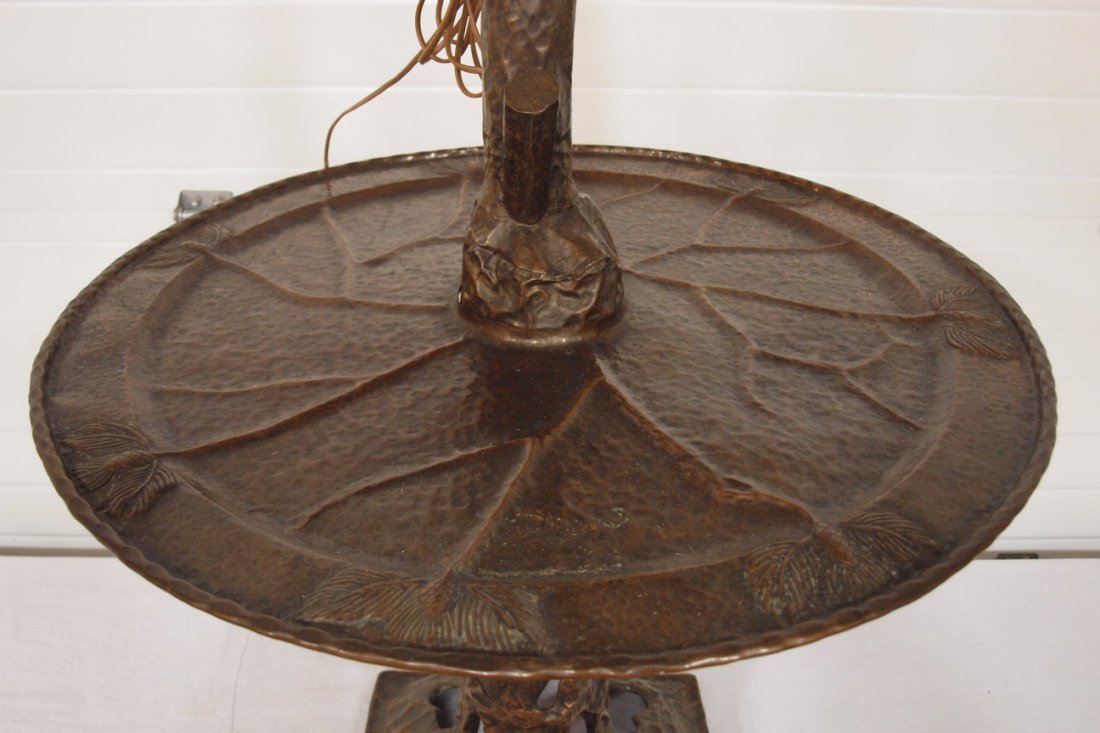 Charles Eaton (attributed) rare hammered copper floo - 2