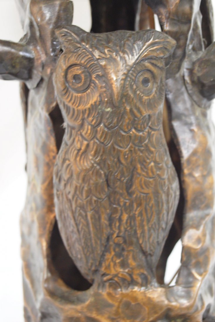 Charles Eaton (attributed) rare hammered copper floo - 7