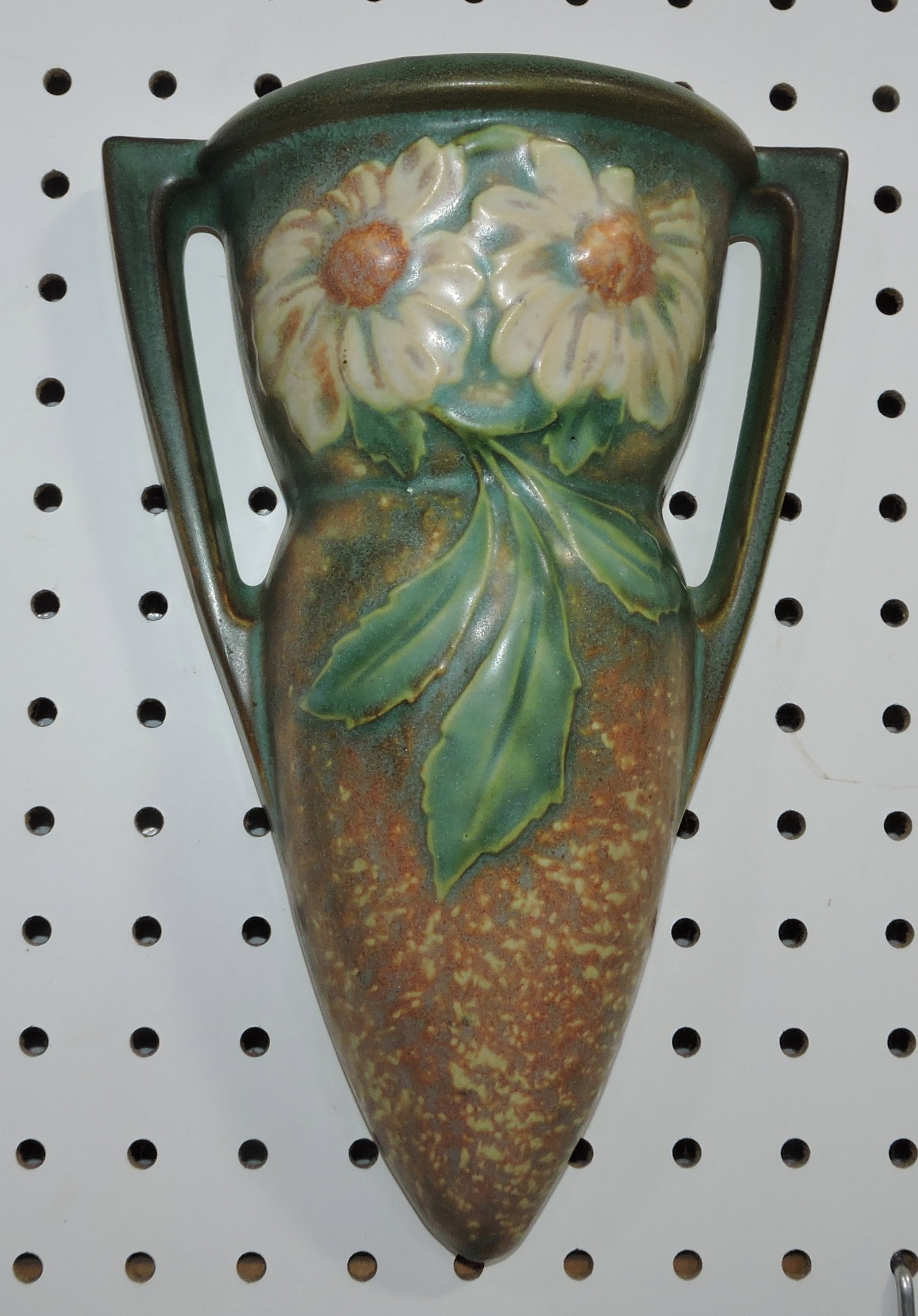 Roseville Dahlrose wall pocket, 11" (1 of 1)