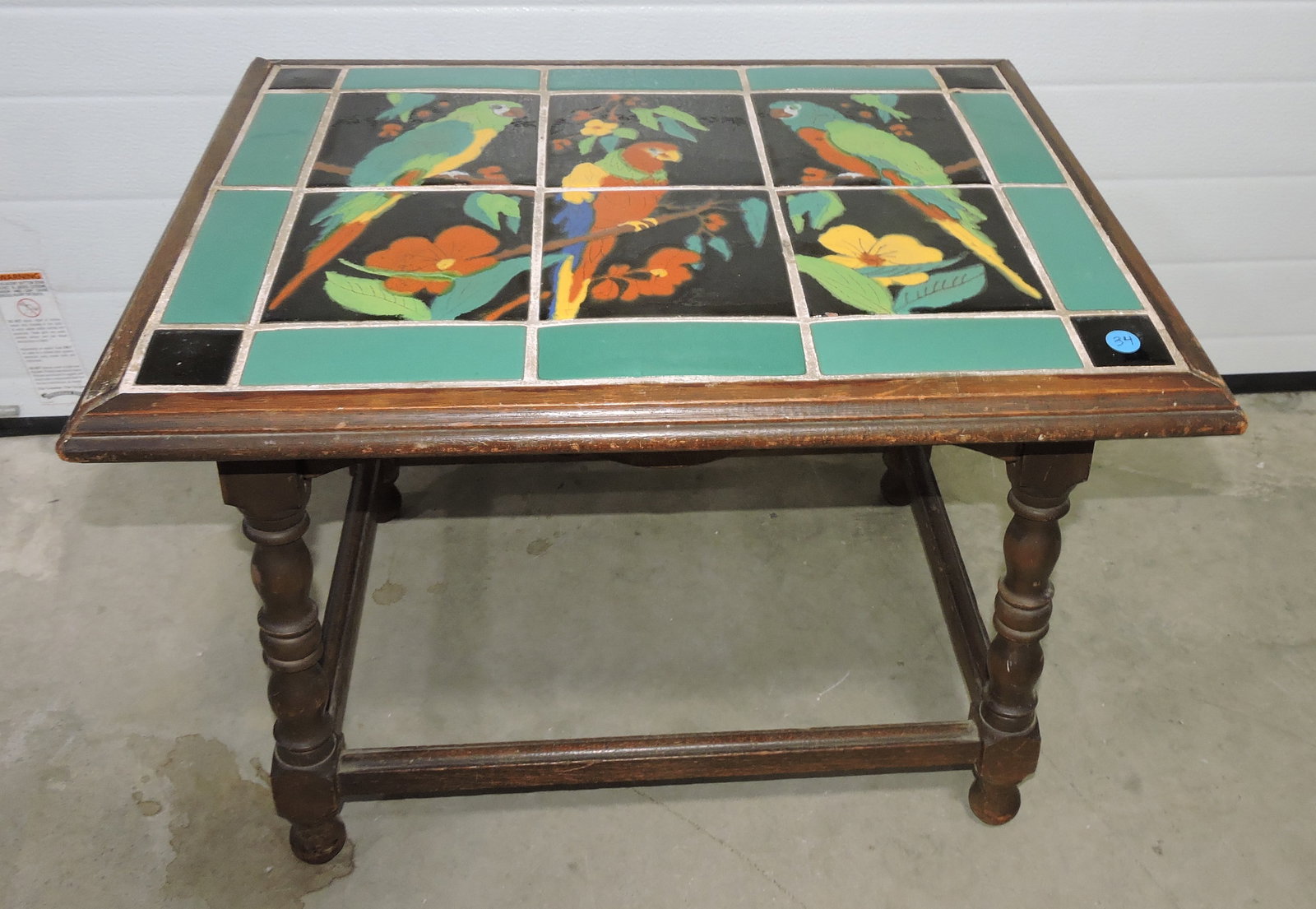 Taylor Tile (attributed) tile side table, - 2