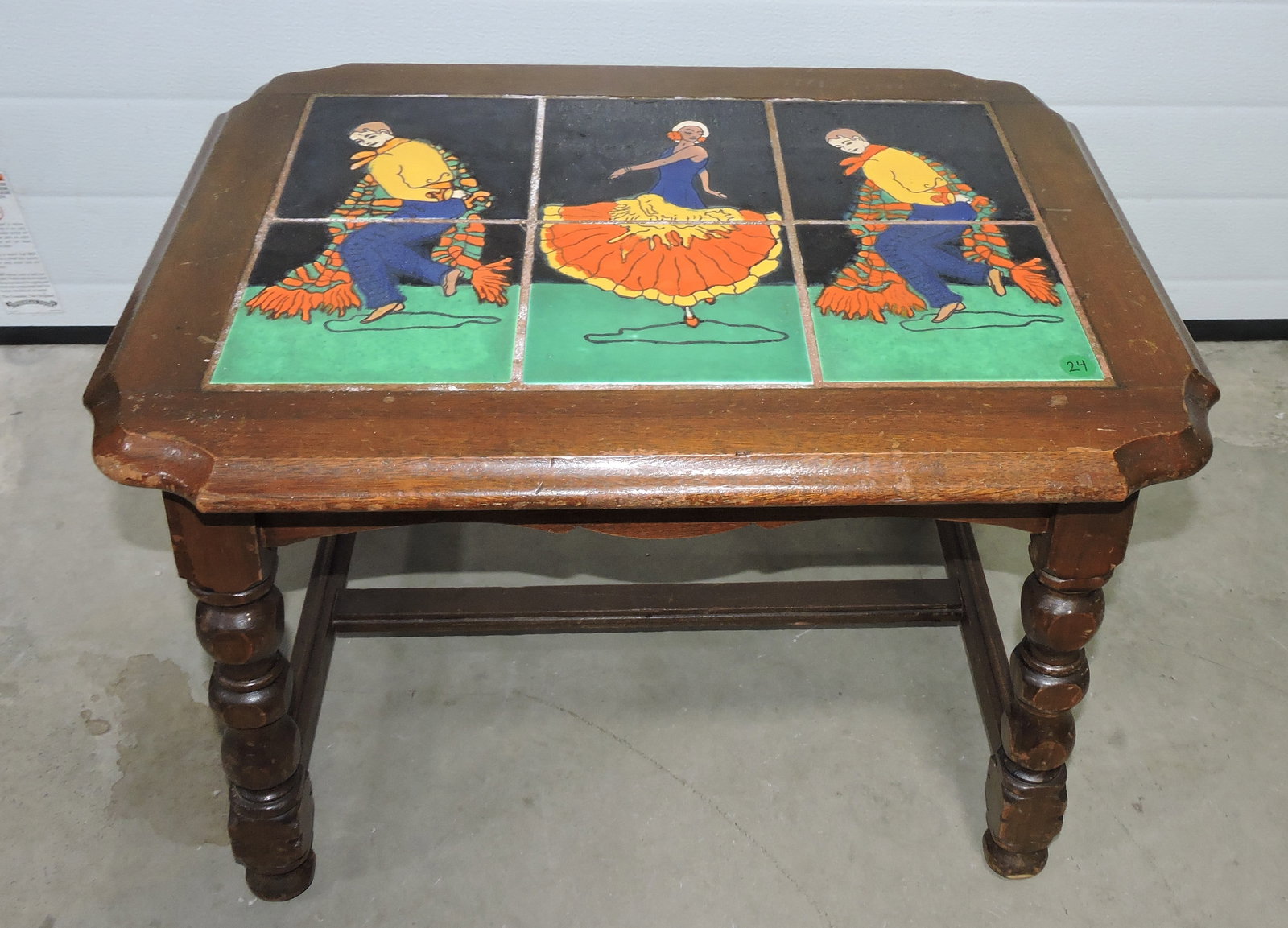 Taylor Tile (attributed) tile side table, - 2