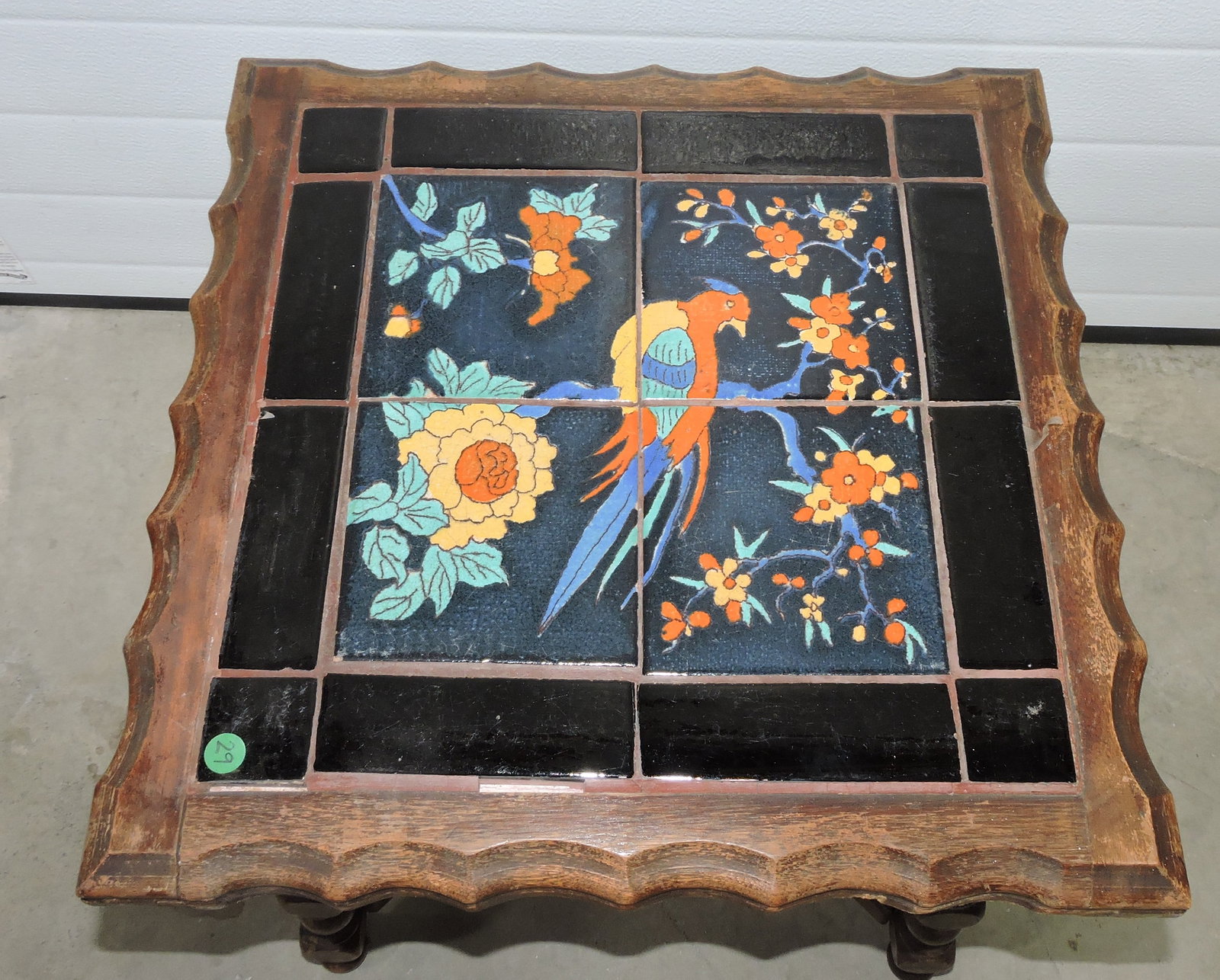 Taylor Tile (attributed) tile side table, (1 of 2)