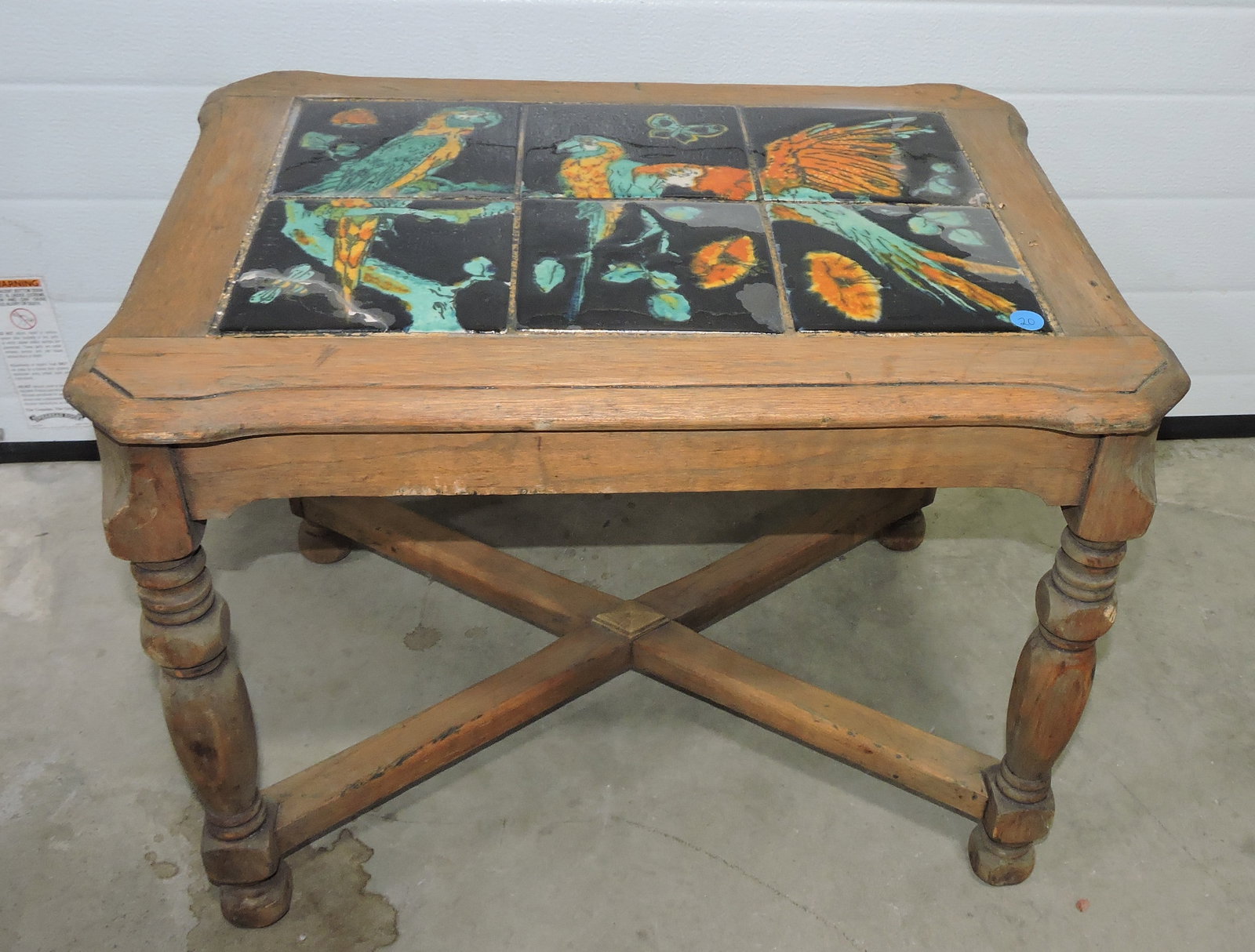 Taylor Tile (attributed) tile side table, - 2