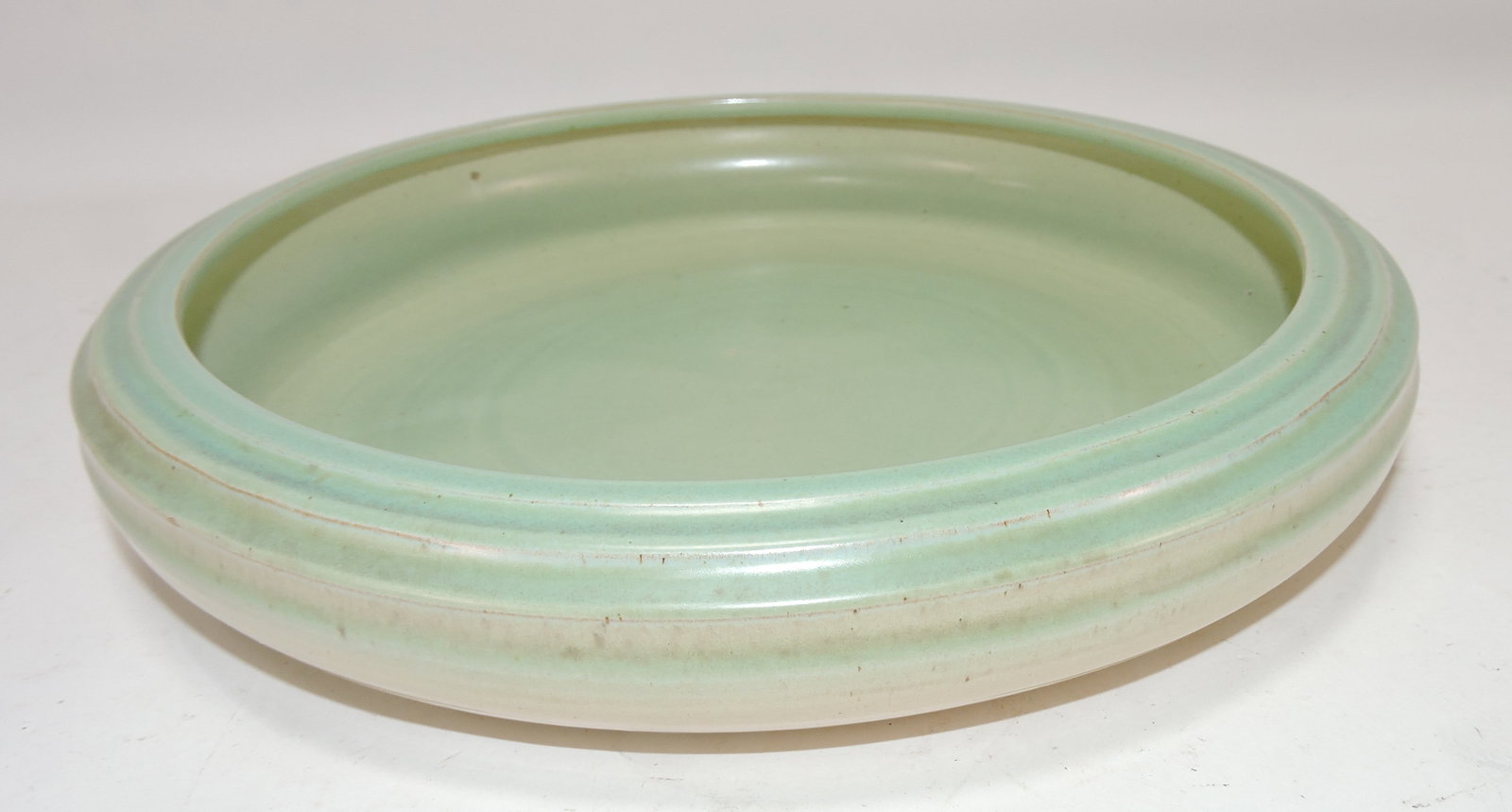 School of Mines North Dakota pottery: console bowl, 10 1/4"d