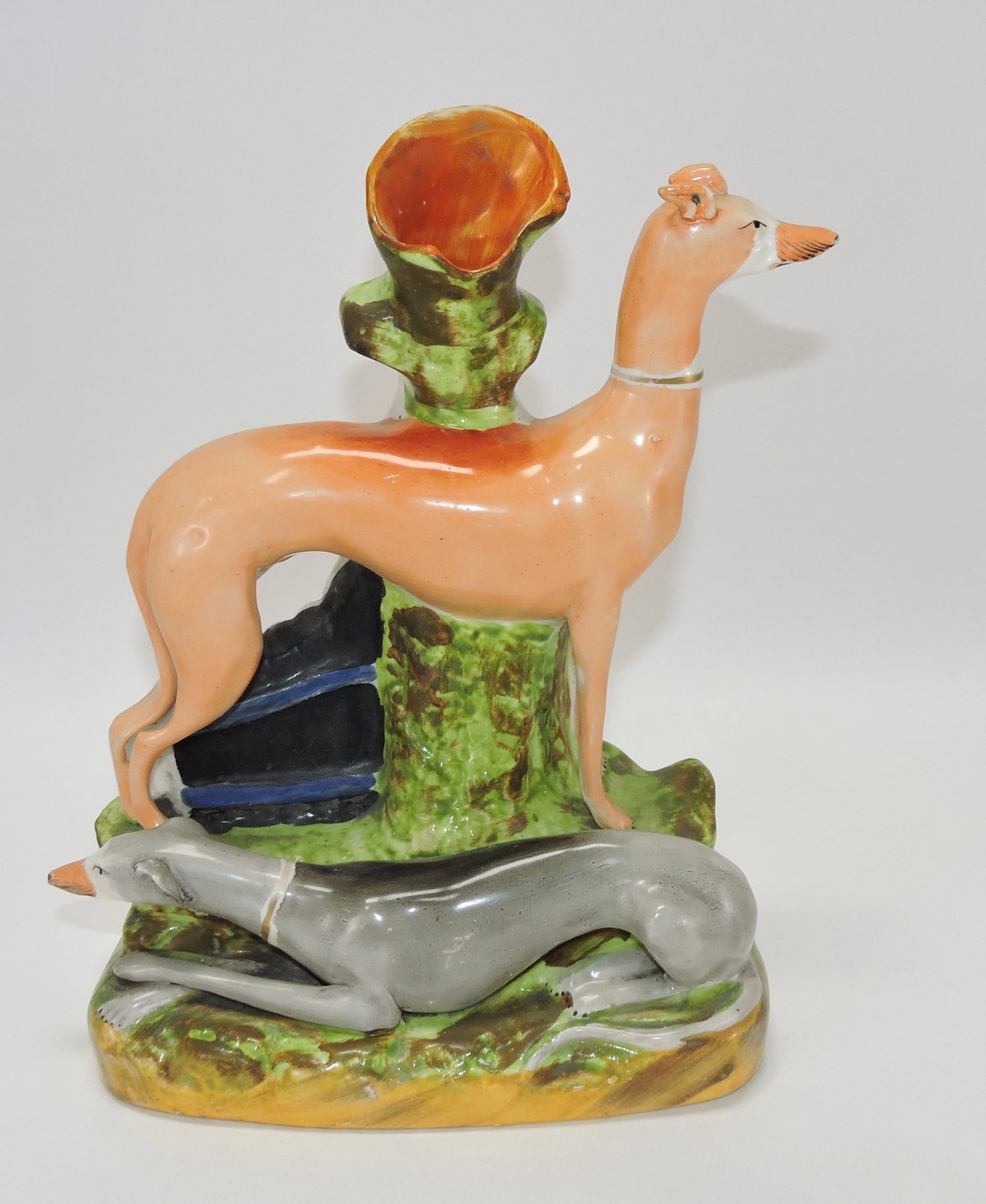 Staffordshire whippet dogs spill vase, (1 of 1)