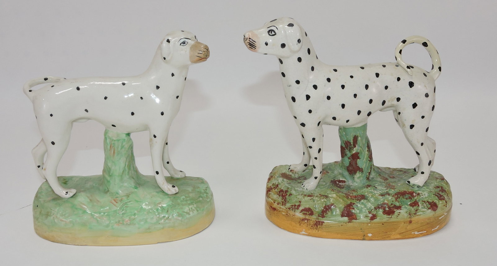 Staffordshire lot of 2 dalmatian figures, (1 of 1)
