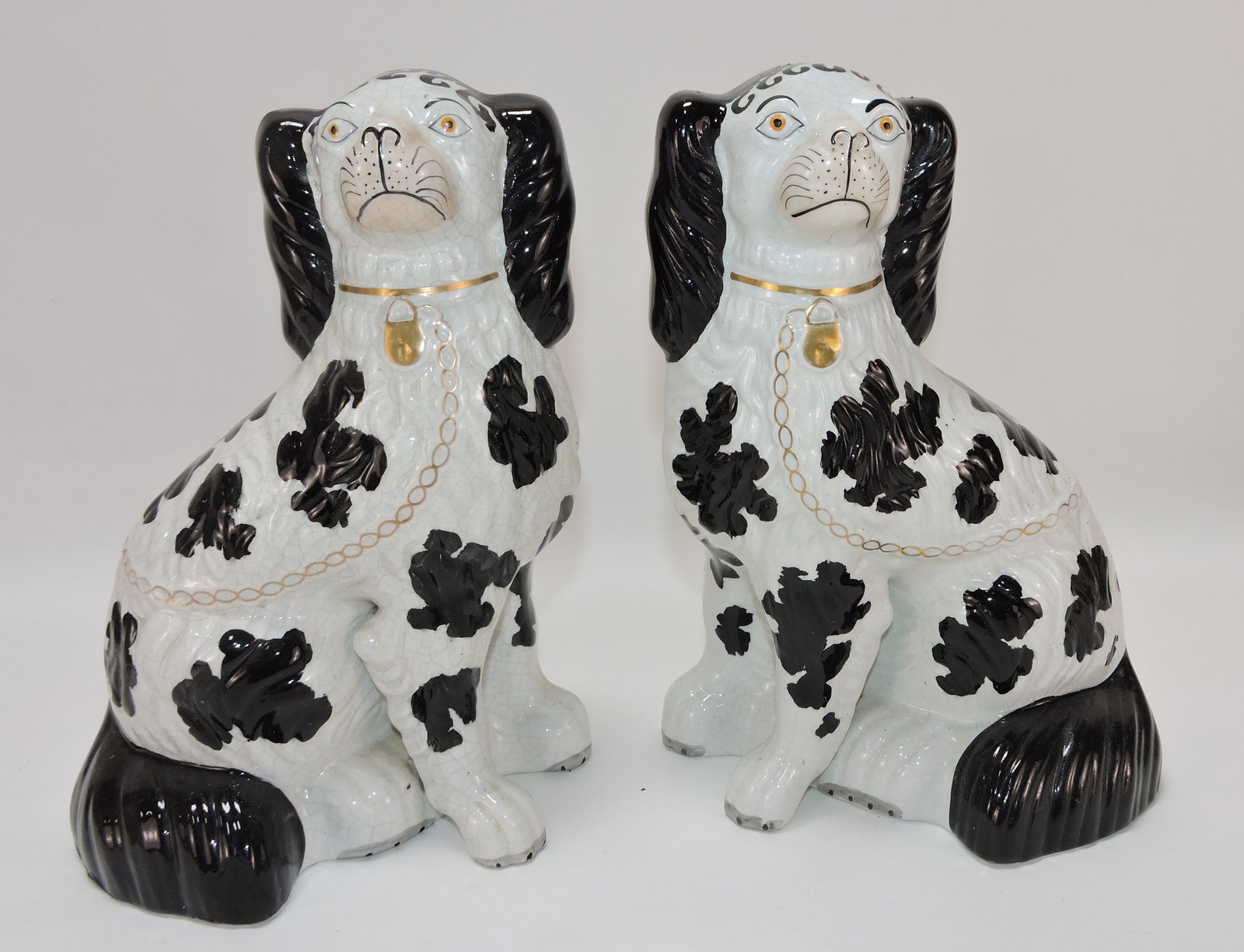 Staffordshire pair of black & white (1 of 1)