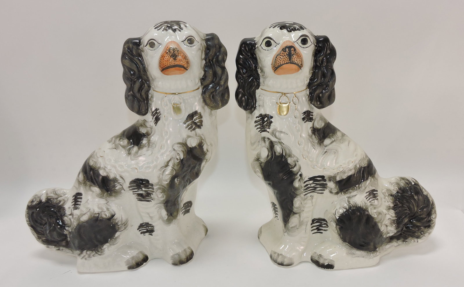 Staffordshire pair of black and white (1 of 1)