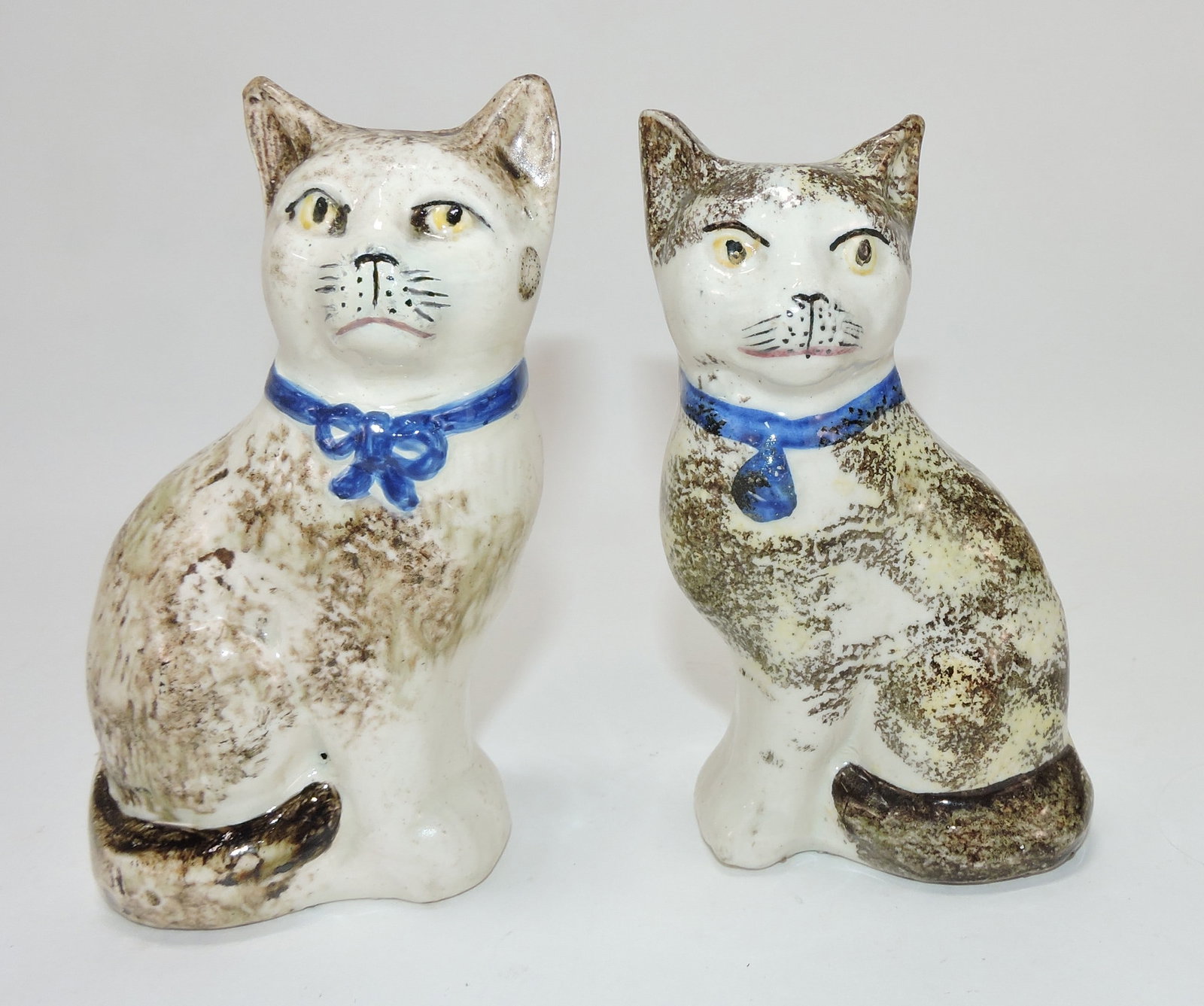 Staffordshire pair of 5" cats with (1 of 1)