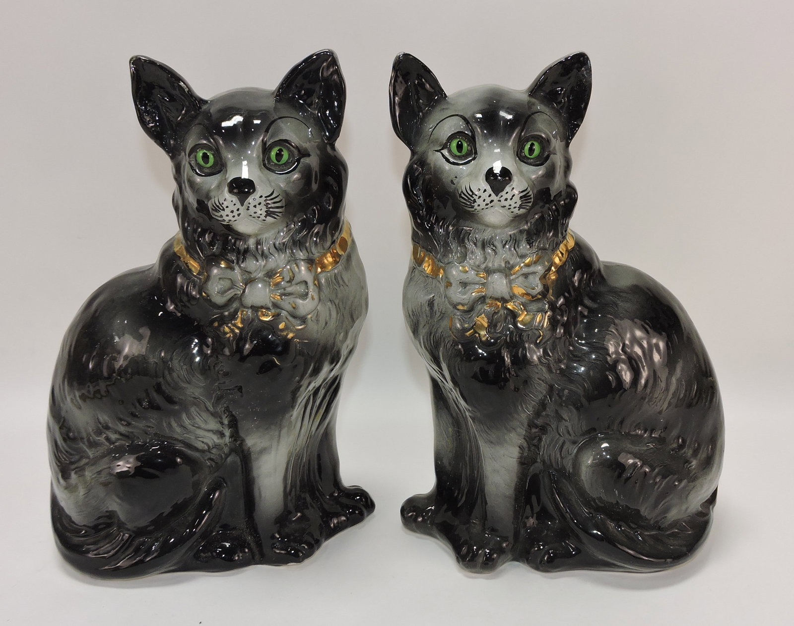 Staffordshire pair of black Jackfield (1 of 1)