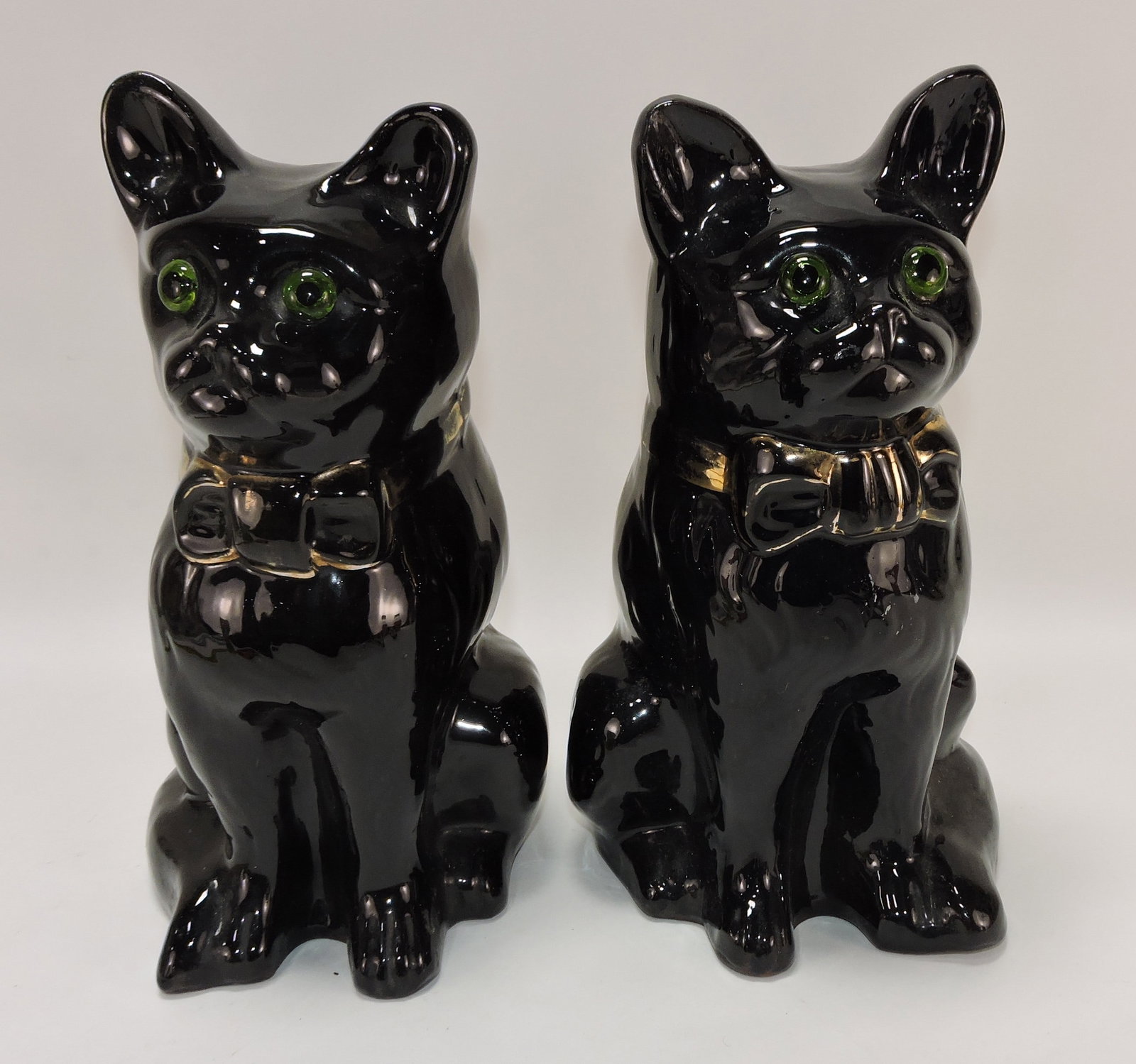 Staffordshire pair of black Jackfield (1 of 1)
