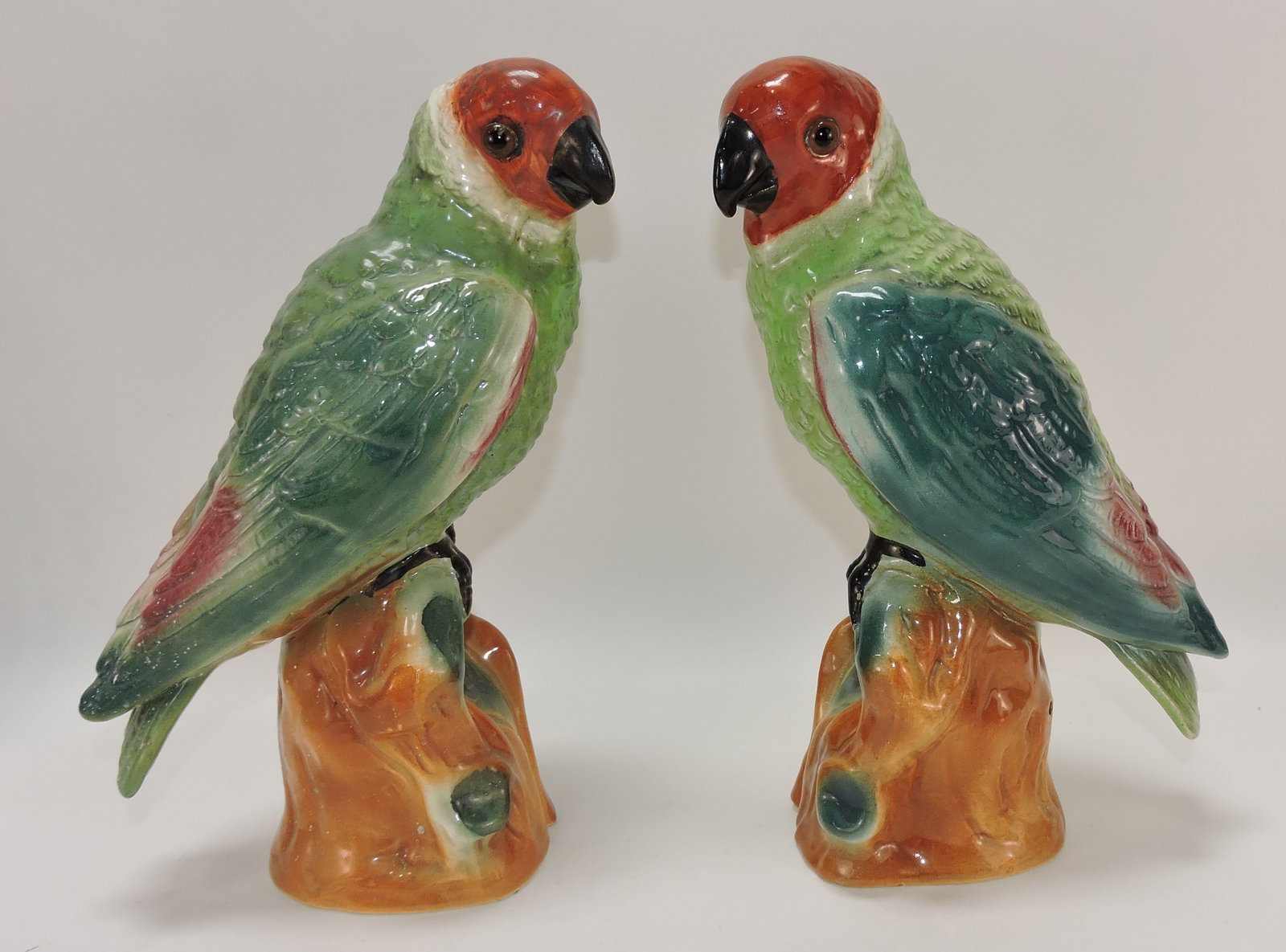 Staffordshire pair of parrot figures, (1 of 1)