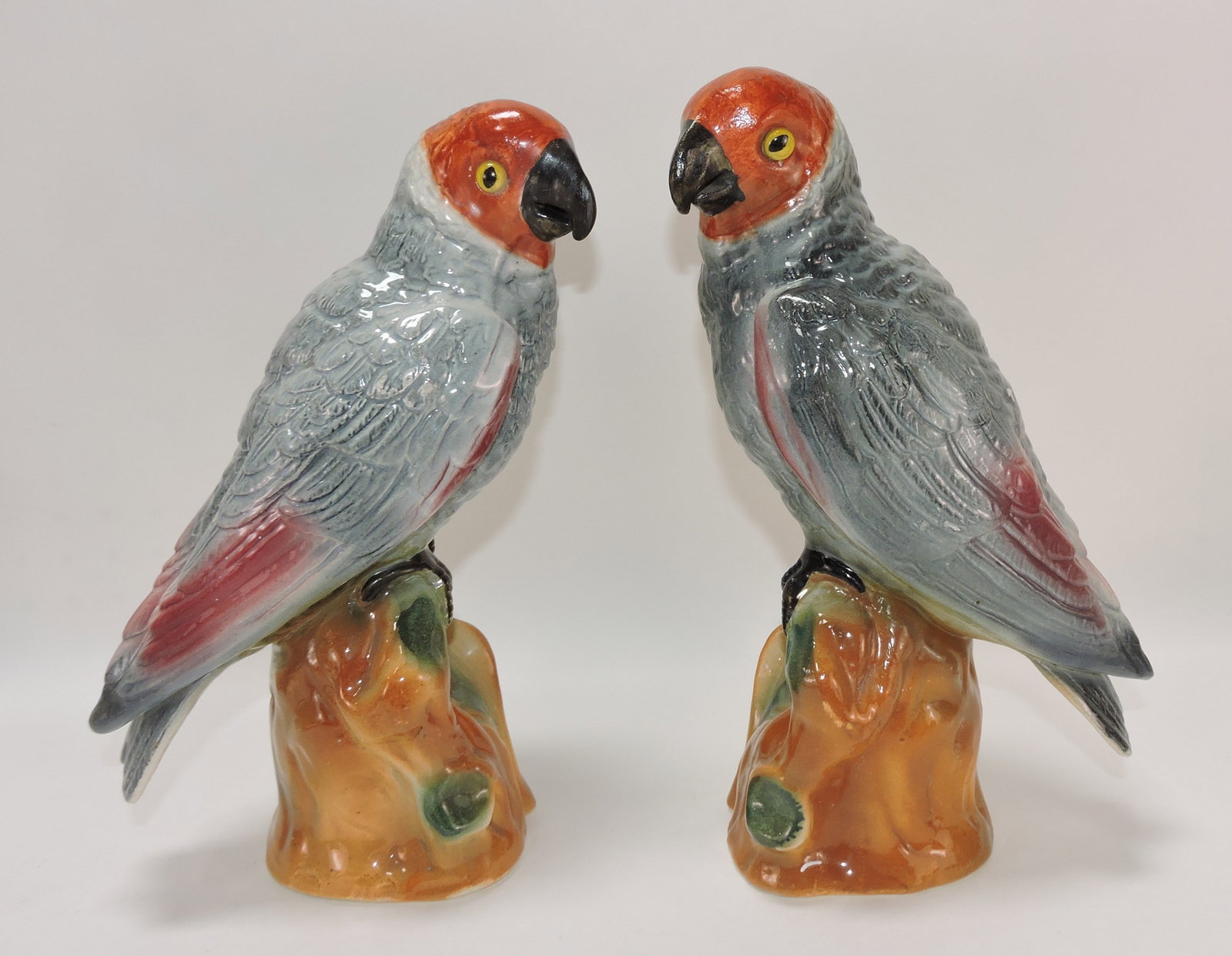 Staffordshire pair of parrot figures, (1 of 1)