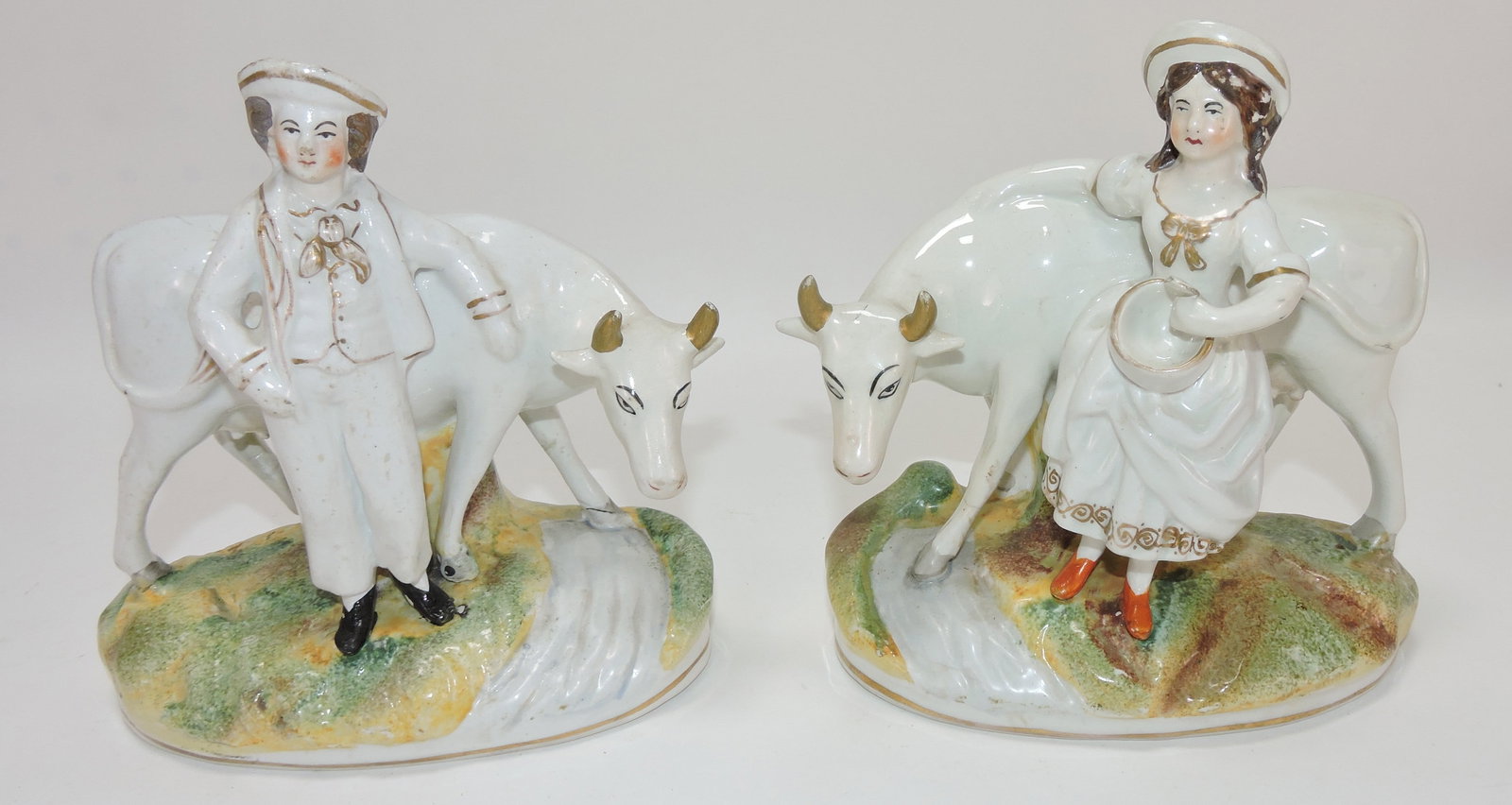 Staffordshire pair of cows with Royal (1 of 1)