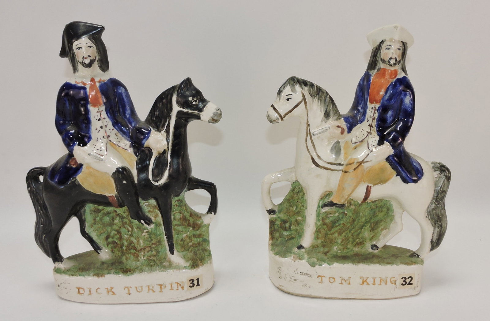 Staffordshire equestrian pair of figures, (1 of 1)