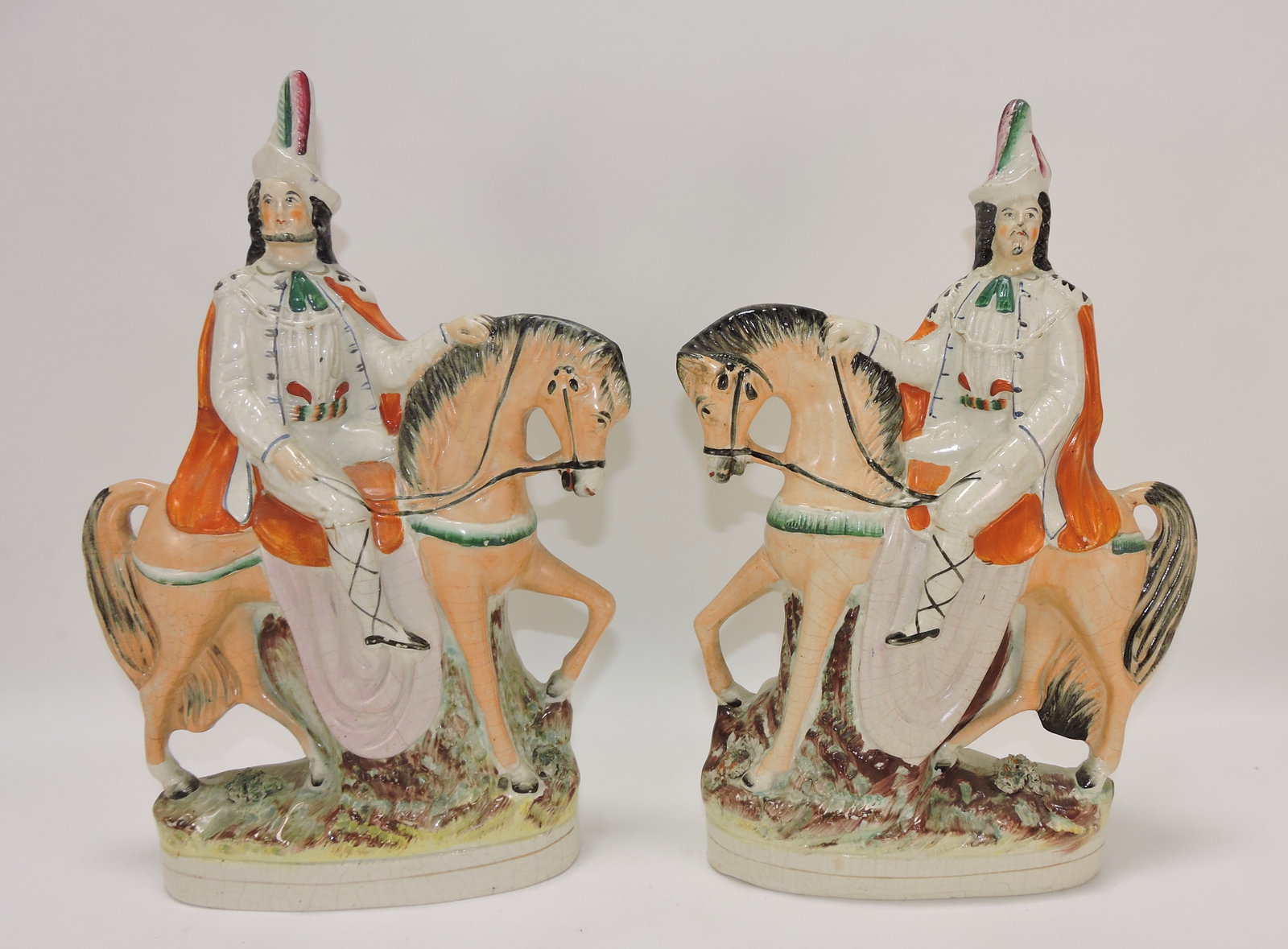 Staffordshire pair of equestrian figures, (1 of 1)