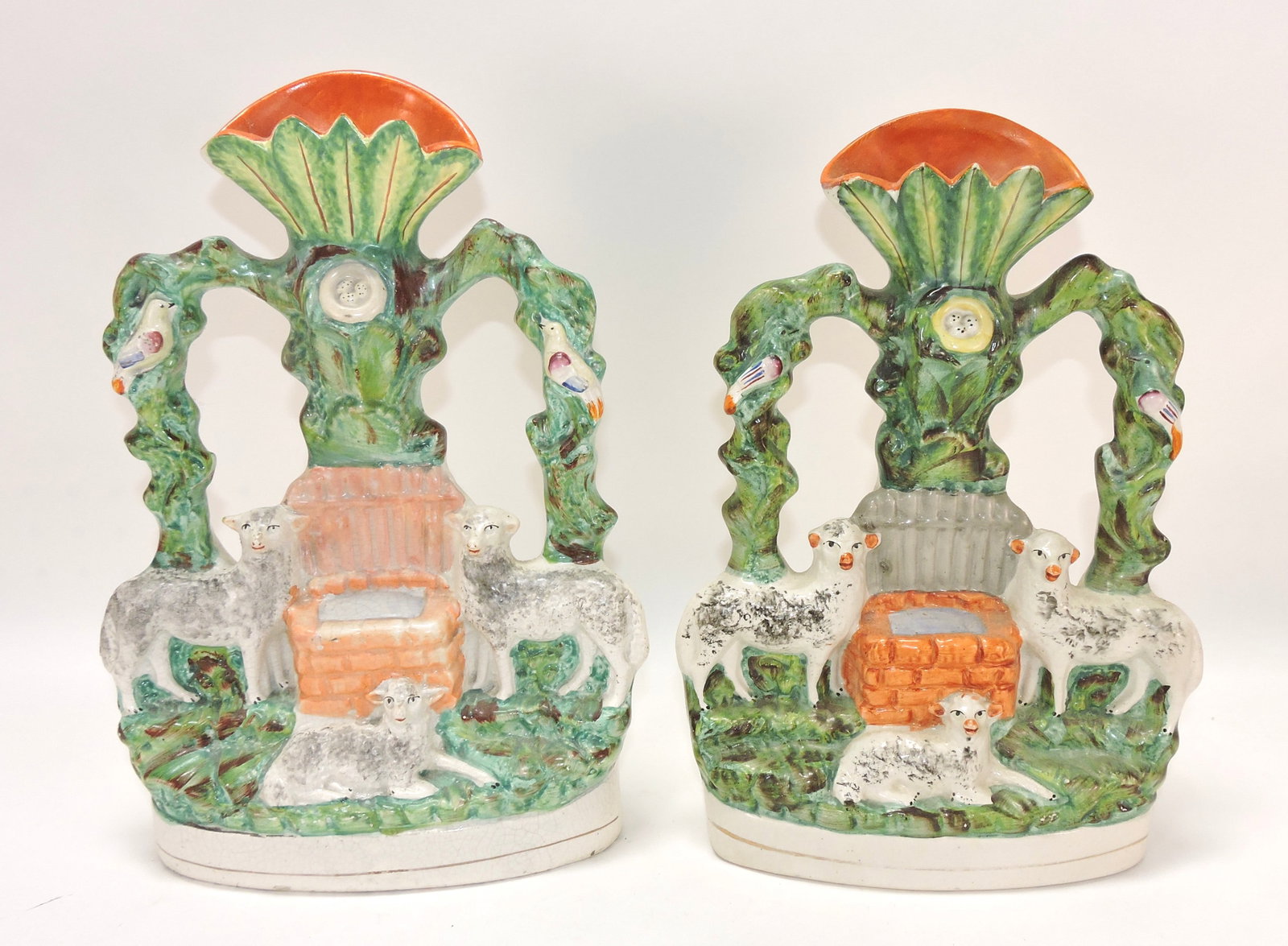 Staffordshire lot of 2 spill vases with (1 of 1)