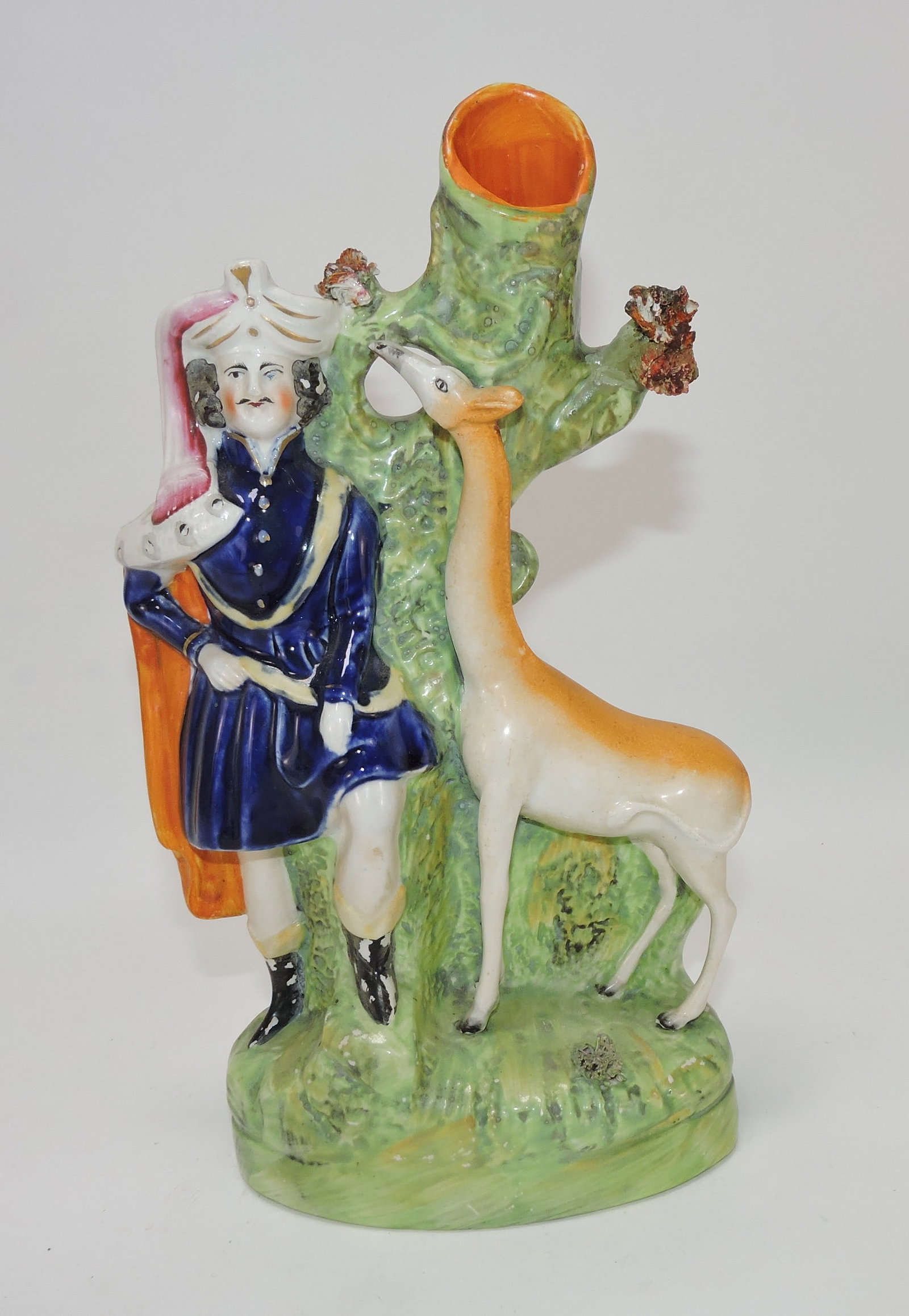 Staffordshire giraffe spill vase, 10" (1 of 1)