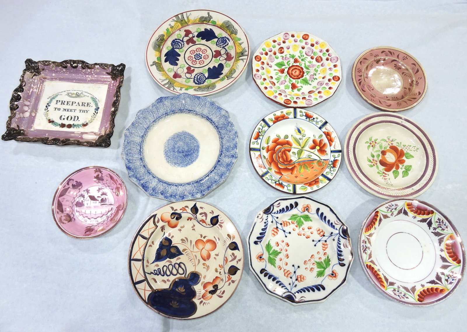 Pink luster and soft paste lot of (1 of 1)