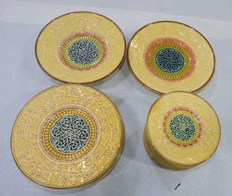 Zell German majolica 27 pc dessert