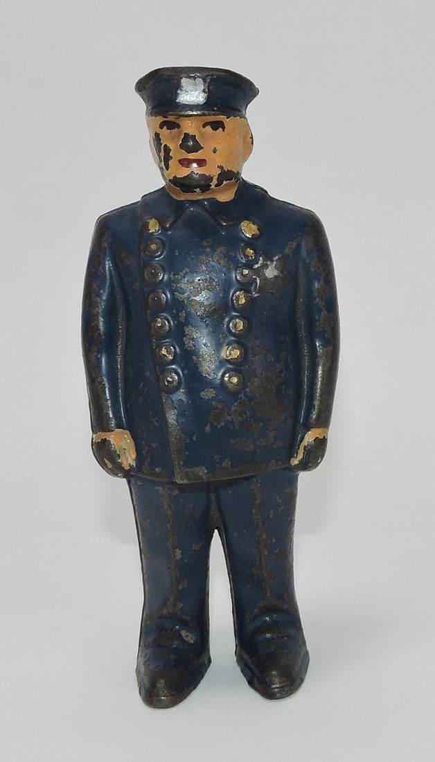 Arcade cast iron Policeman still bank, (1 of 2)