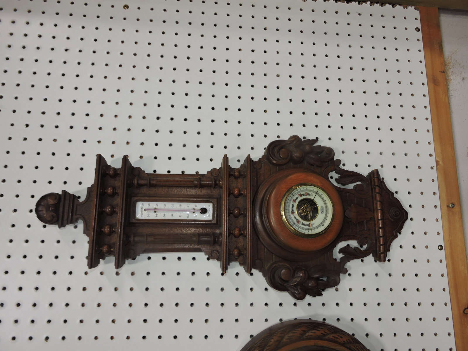 Walnut barometer, 25": .