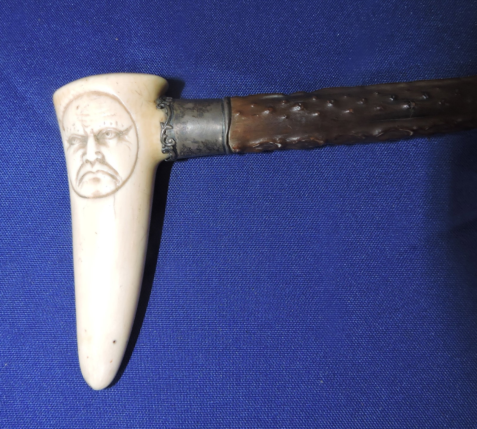 Bone handled walking cane, 35" (1 of 3)