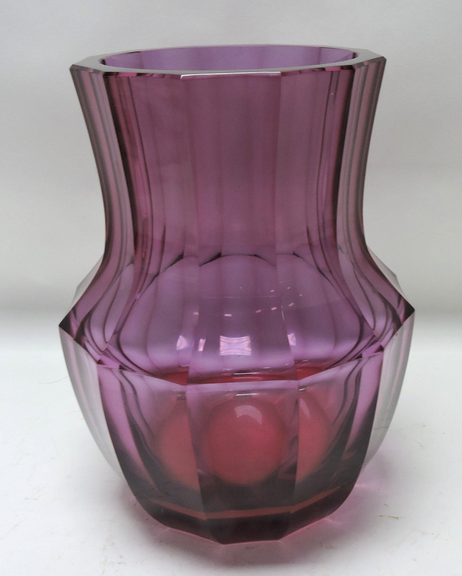 Moser amethyst vase, 10" (1 of 1)