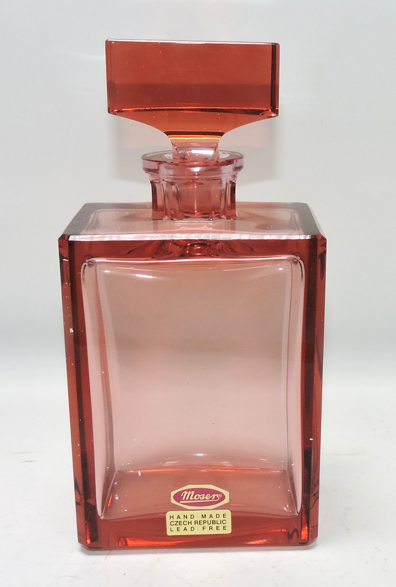 Moser decanter, 8 1/2", with original box: .
