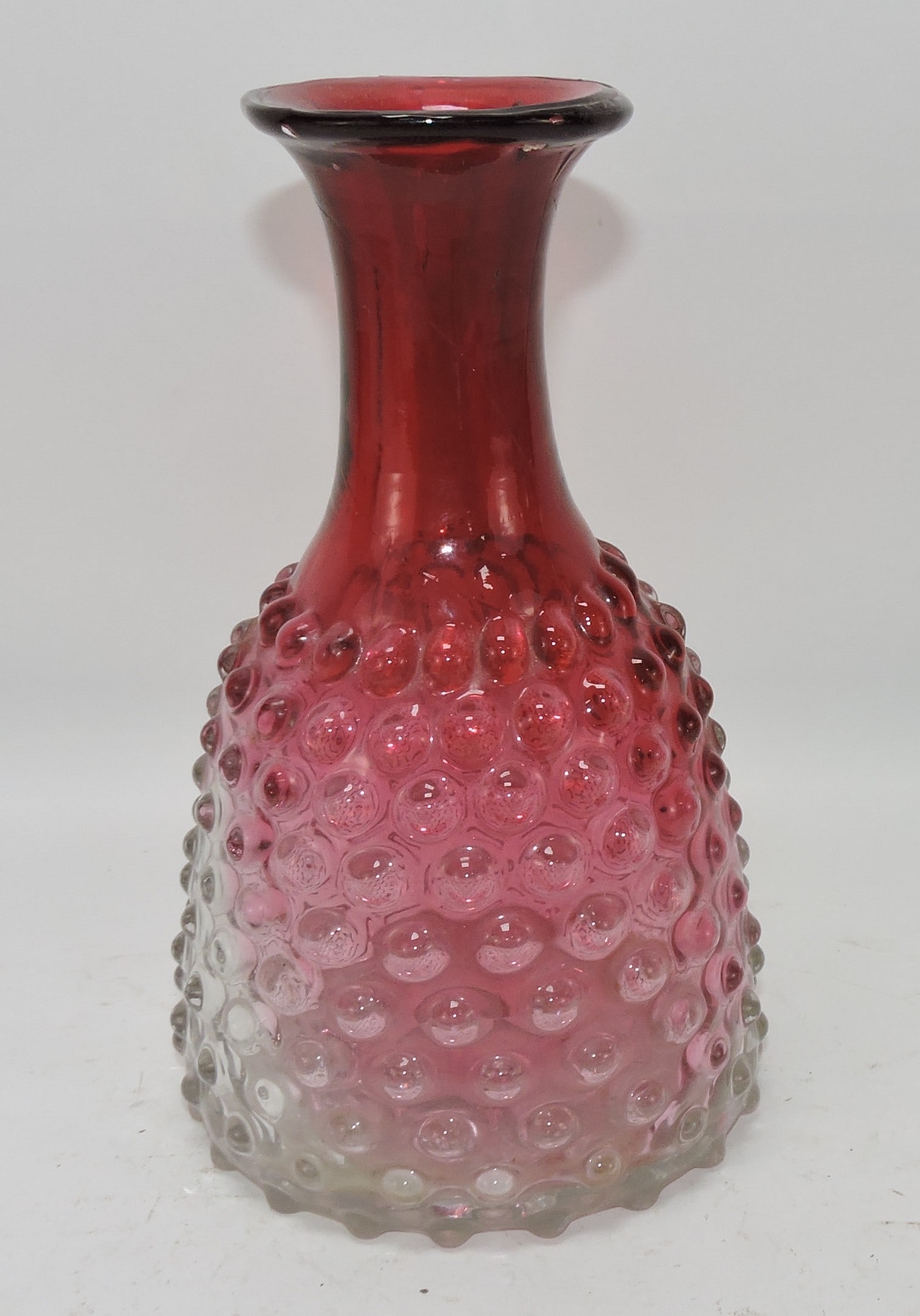 Rubina hobnail water carafe, 8" (1 of 1)