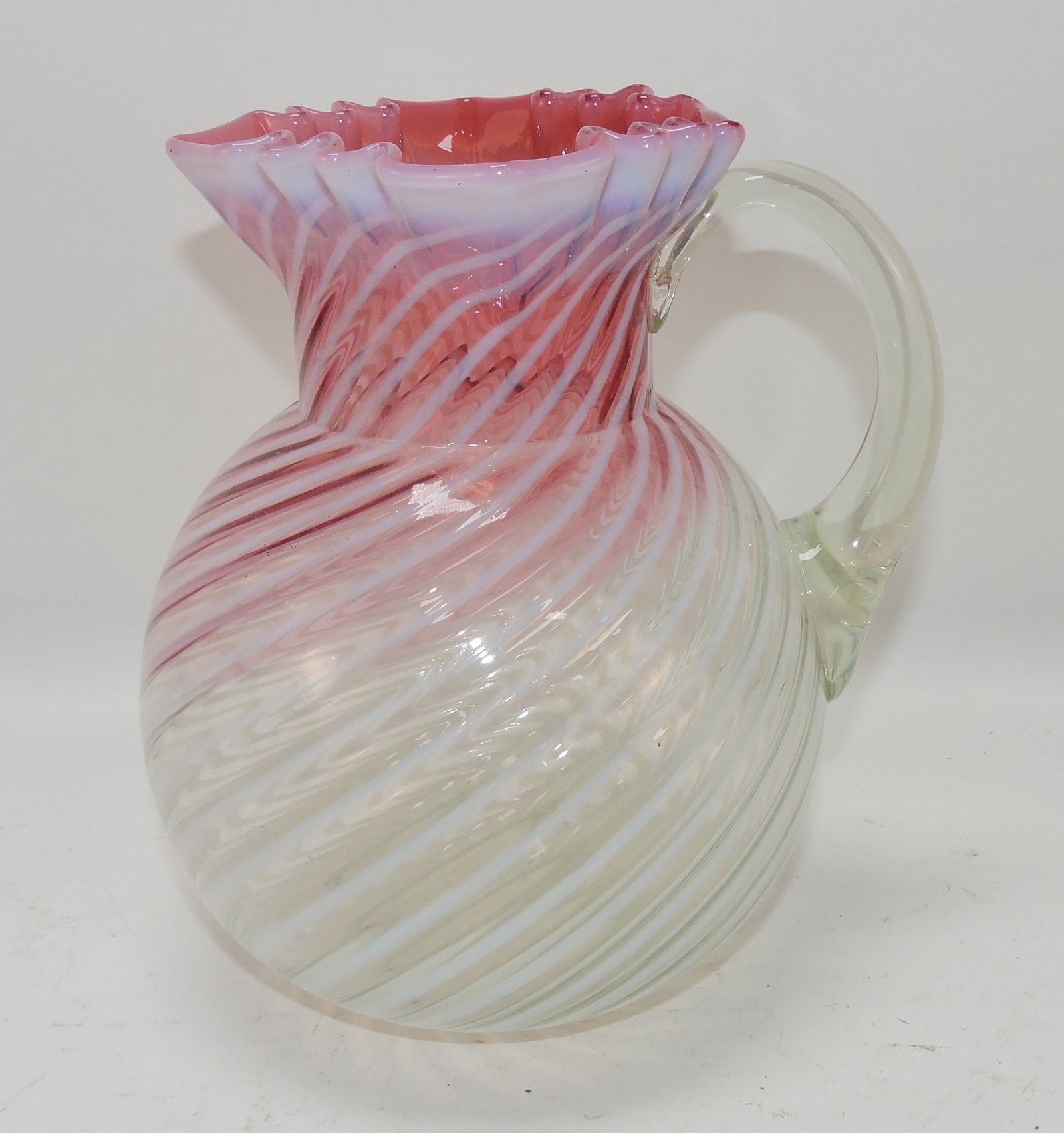 Rubina opalescent swirl pitcher, (1 of 1)
