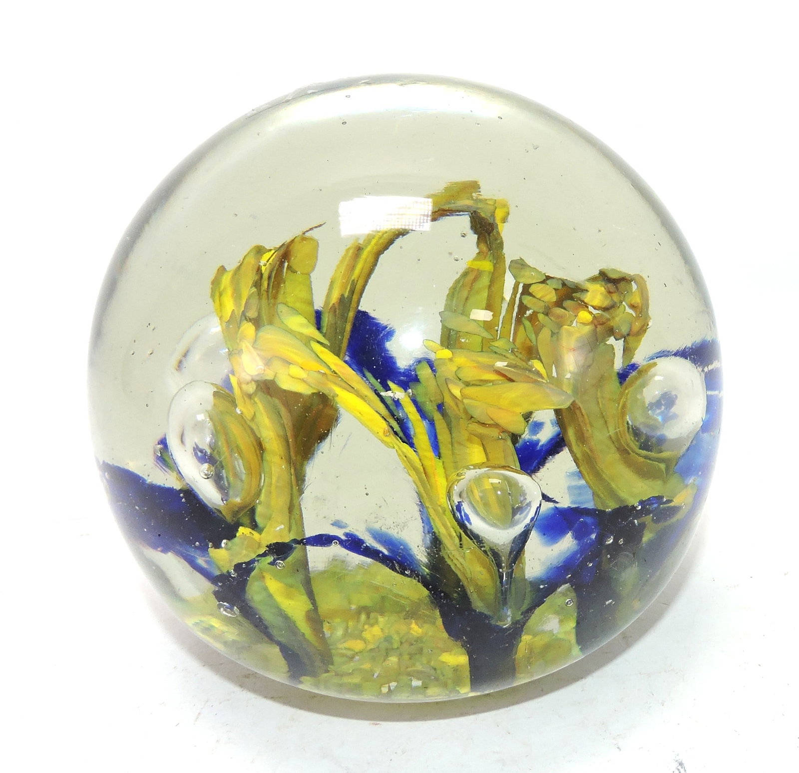 Blue/yellow doorstop weight, 5 1/2": .