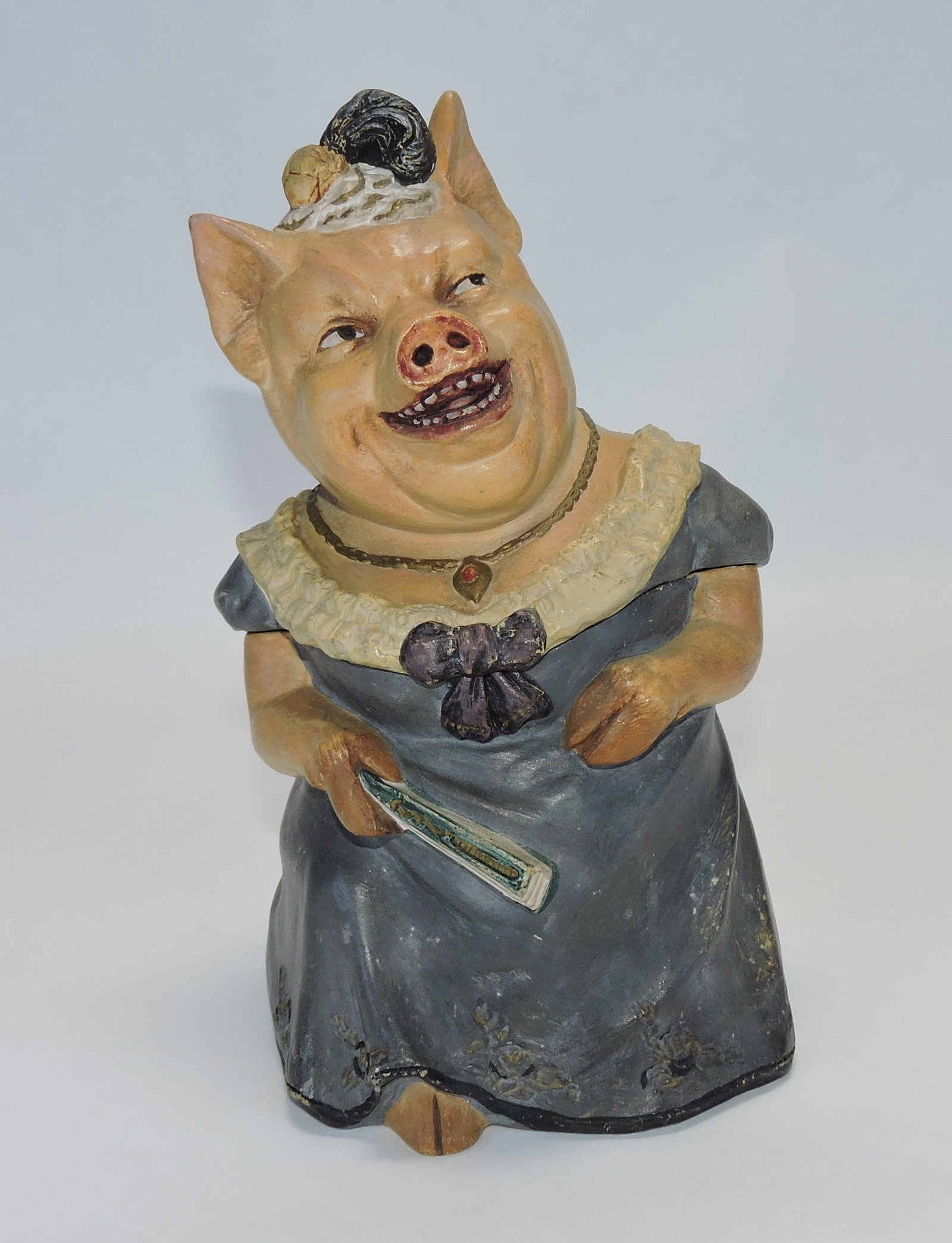 J. Maresch figural tobacco jar (1 of 1)