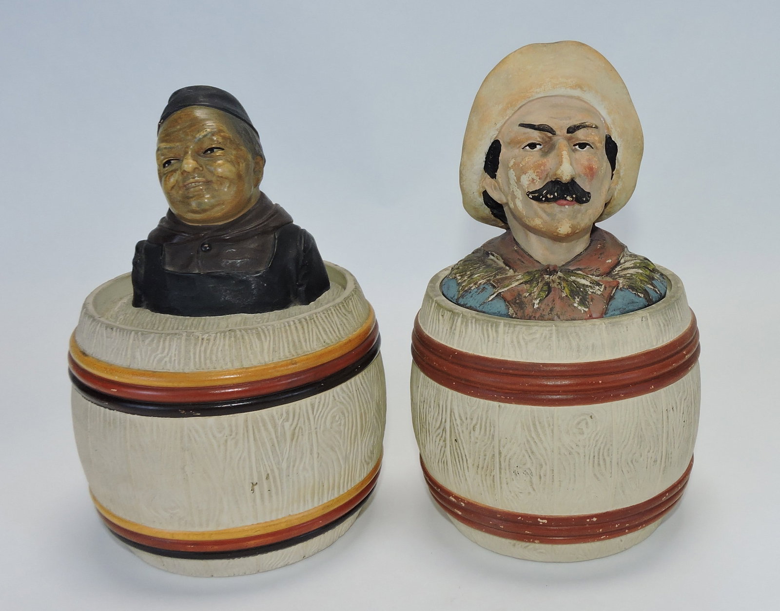 J. Maresch lot of 2 men in a barrel (1 of 1)