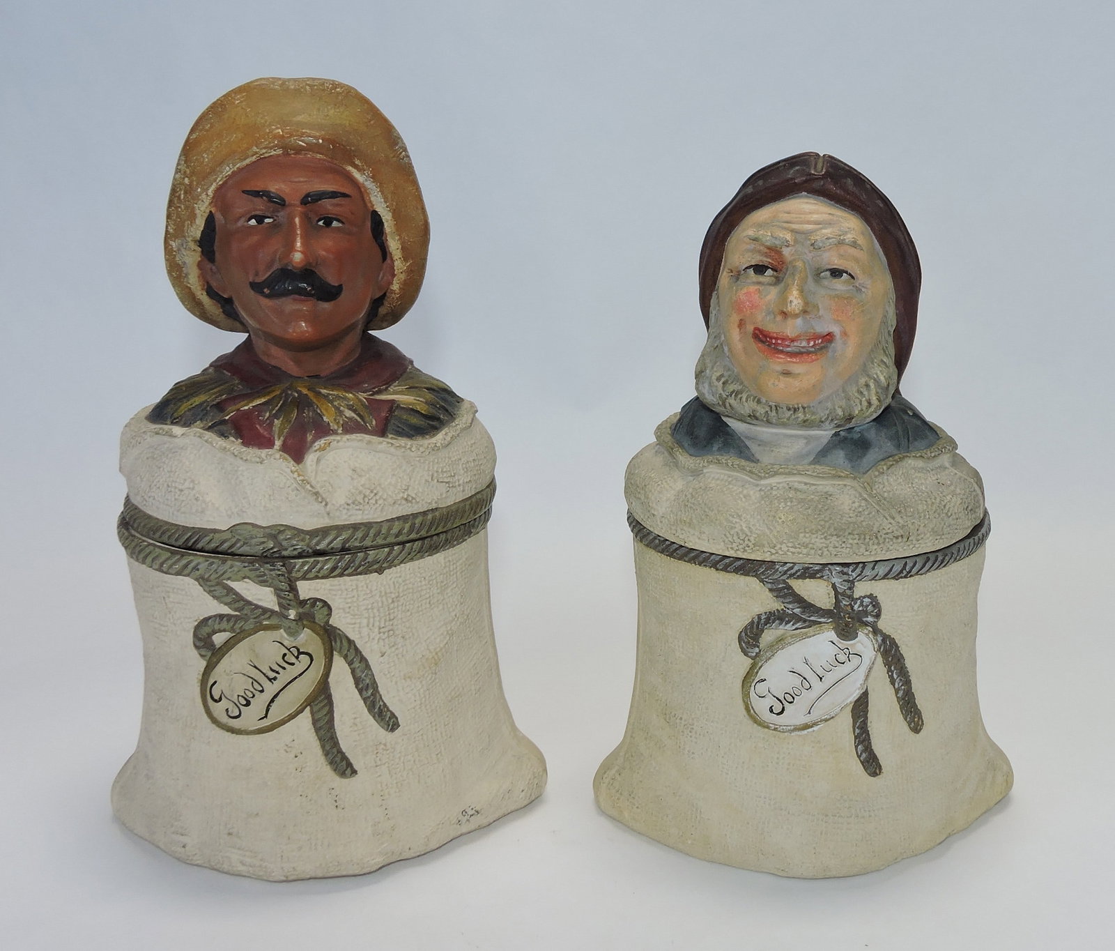 J. Maresch terra cotta lot of 2 men in (1 of 1)