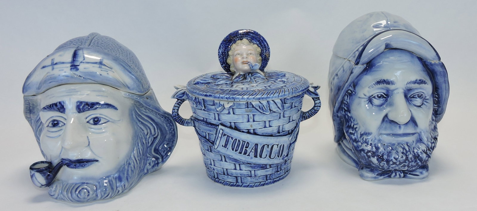 Blue & white porcelain lot of 3 (1 of 1)