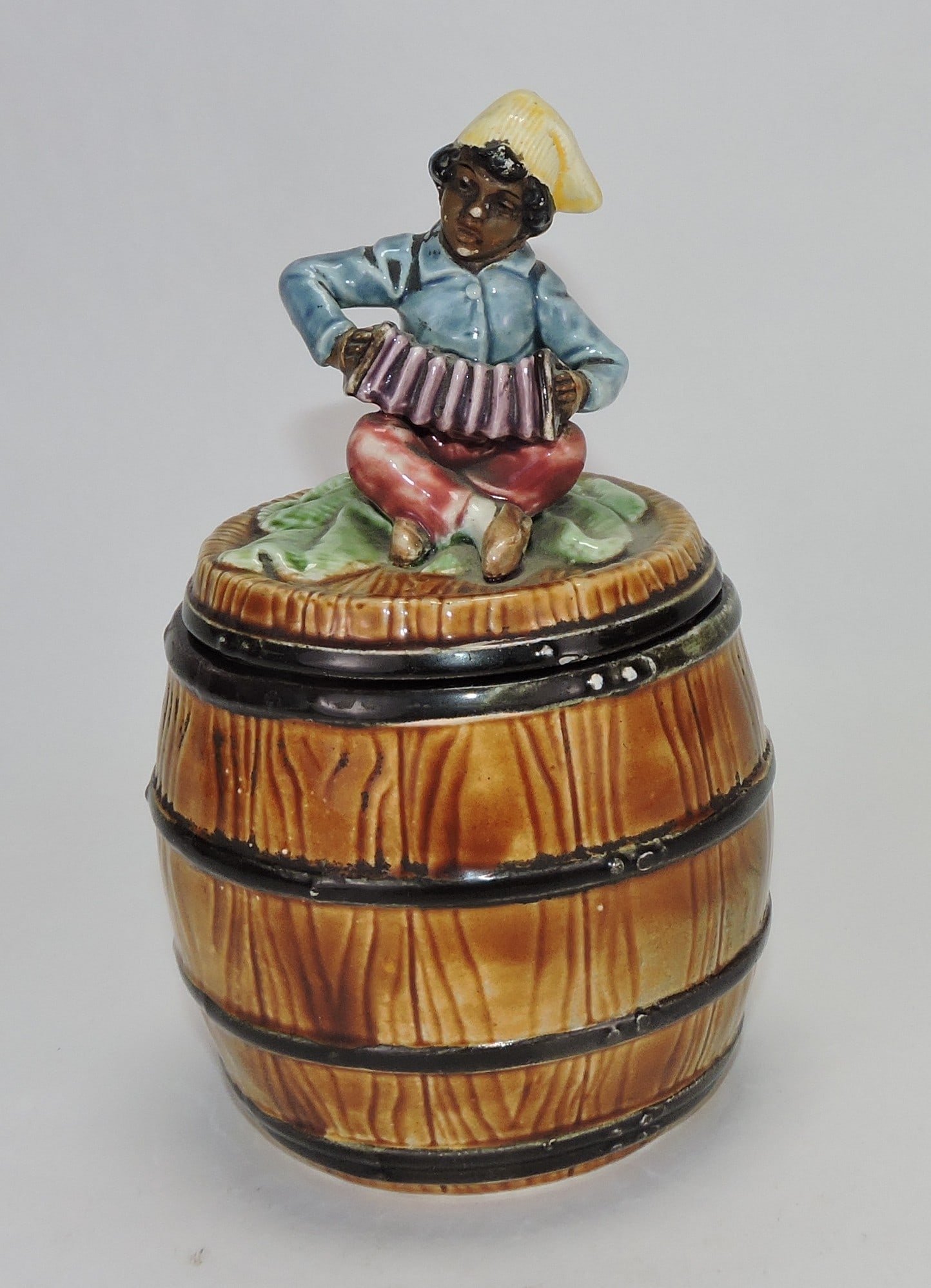 Majolica Black Americana figure with (1 of 1)