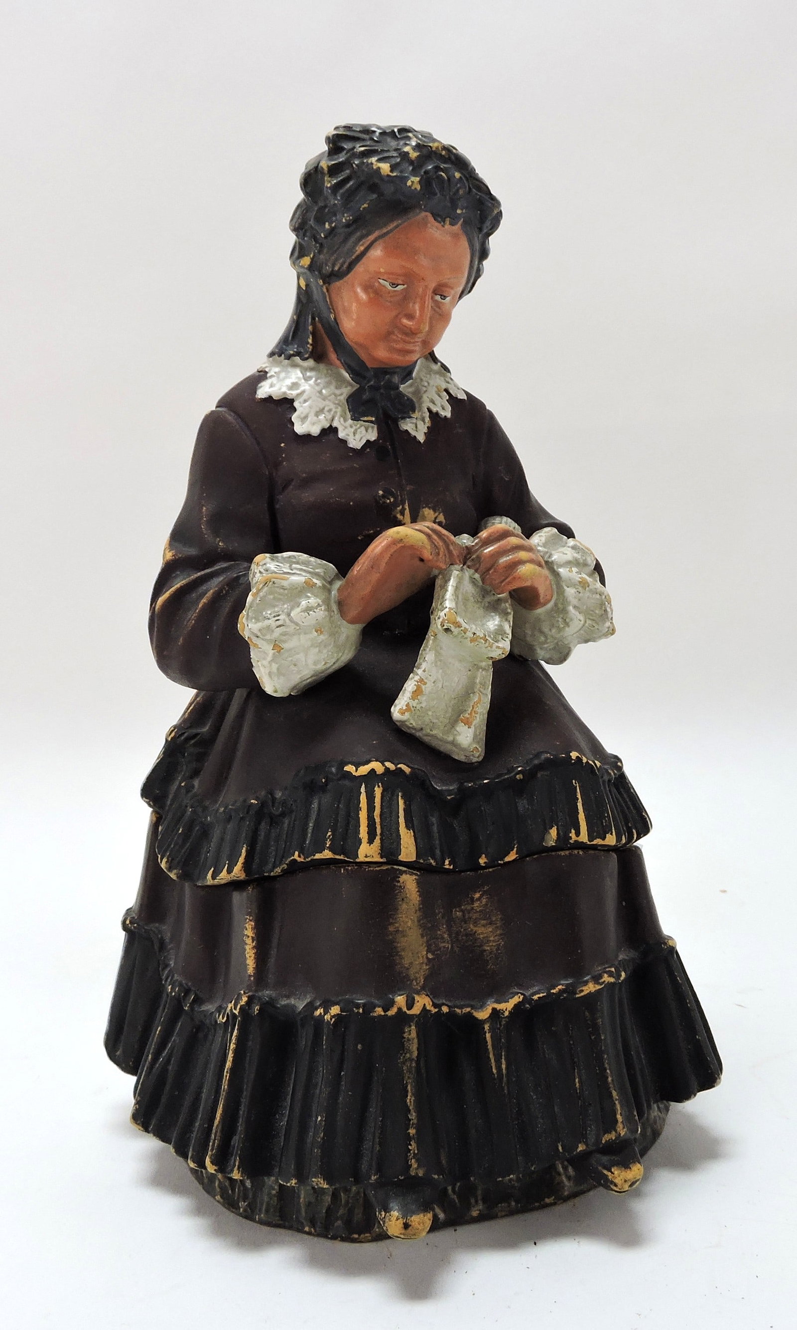 B. Bloch terra cotta figural tobacco jar (1 of 1)