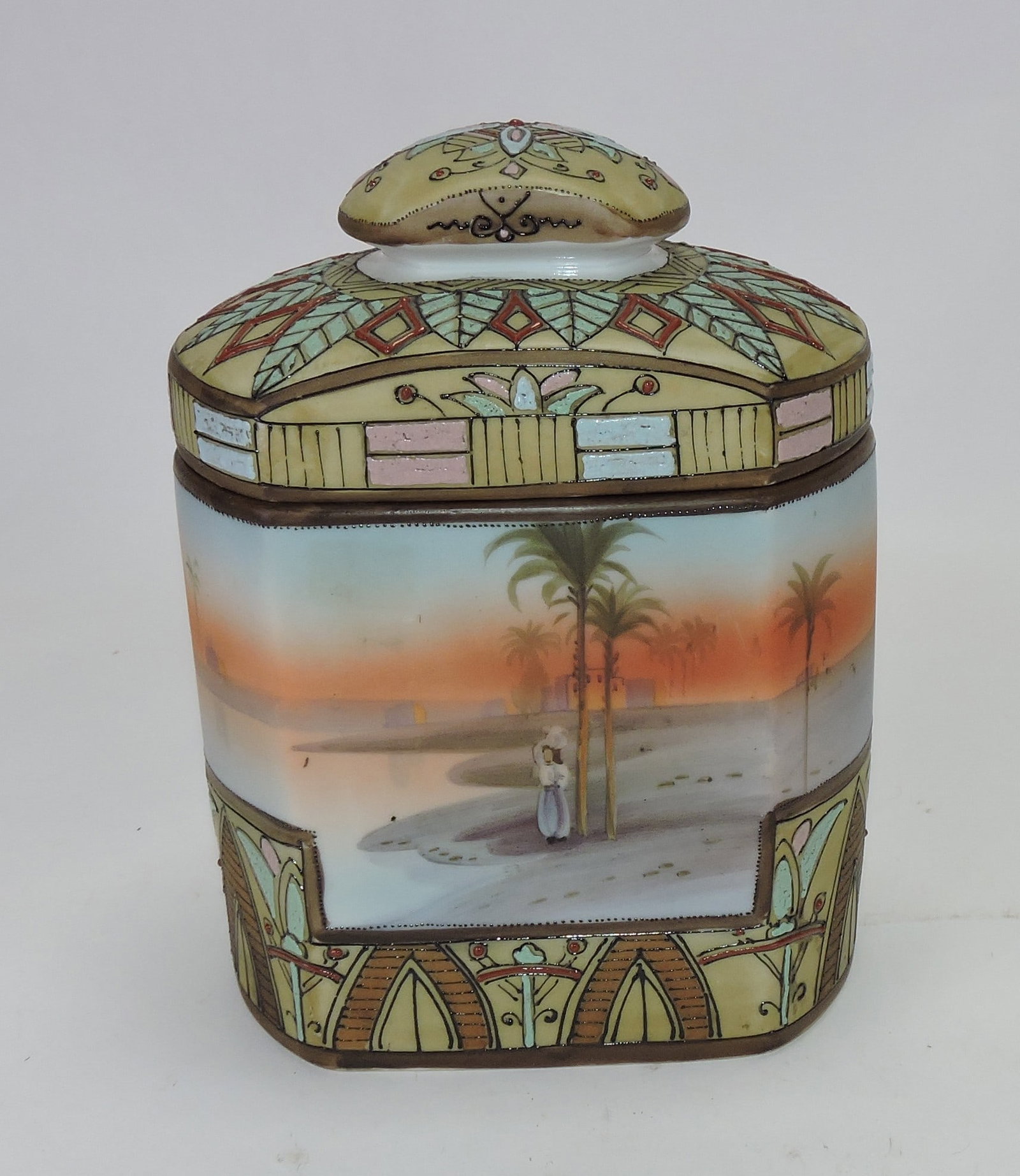 Nippon porcelain humidor with (1 of 1)