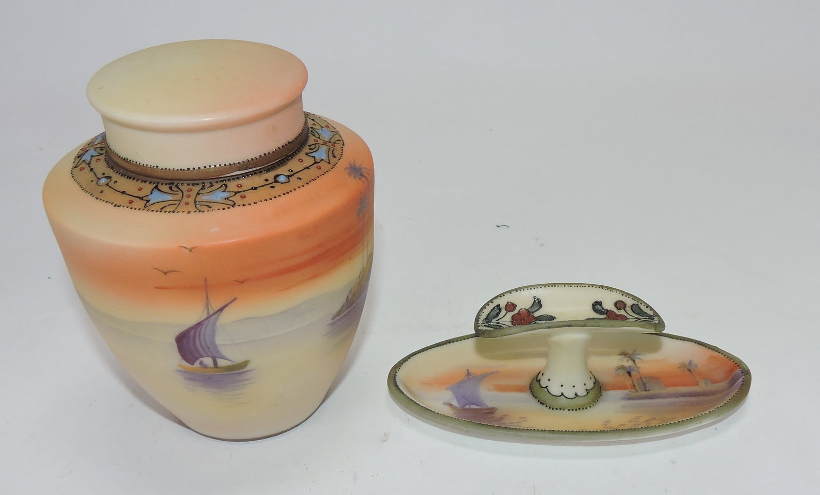 Nippon porcelain humidor and (1 of 1)