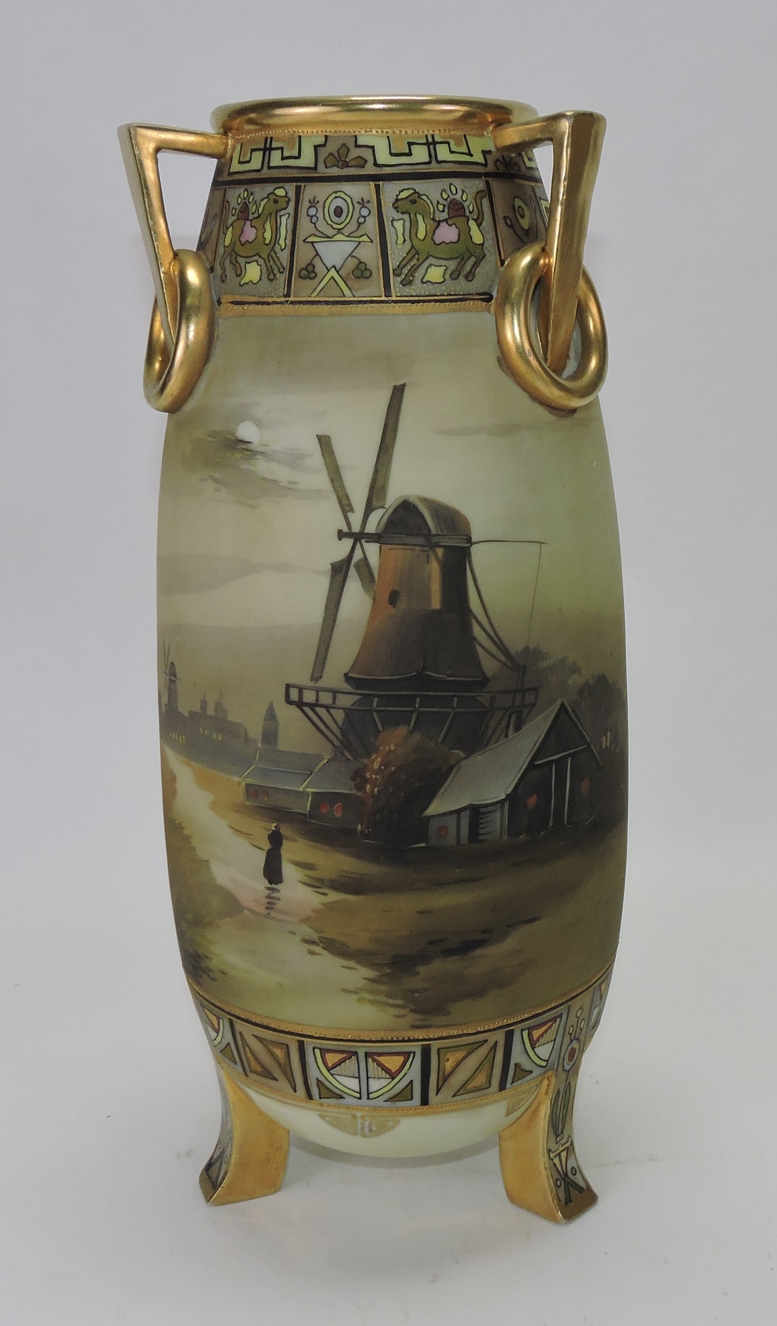 Nippon porcelain vase with windmill (1 of 1)